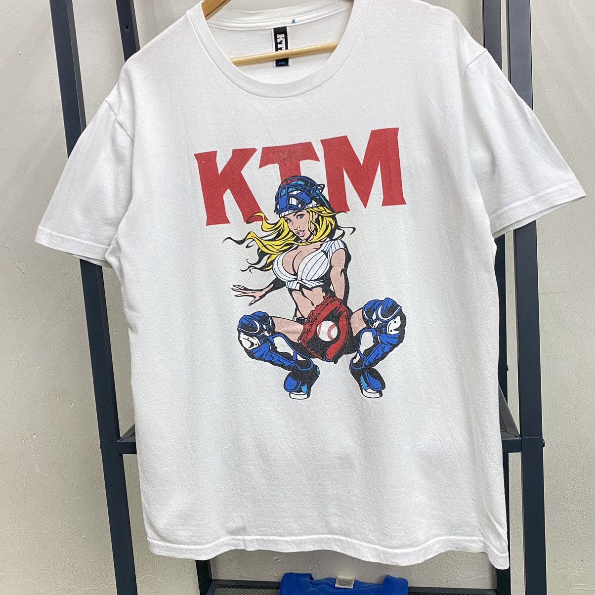 Japanese Brand × Vintage Vintage KTM Sexy Girl Catch Japanese Brand Tee Size US L / EU 52-54 / 3 - 4 Thumbnail