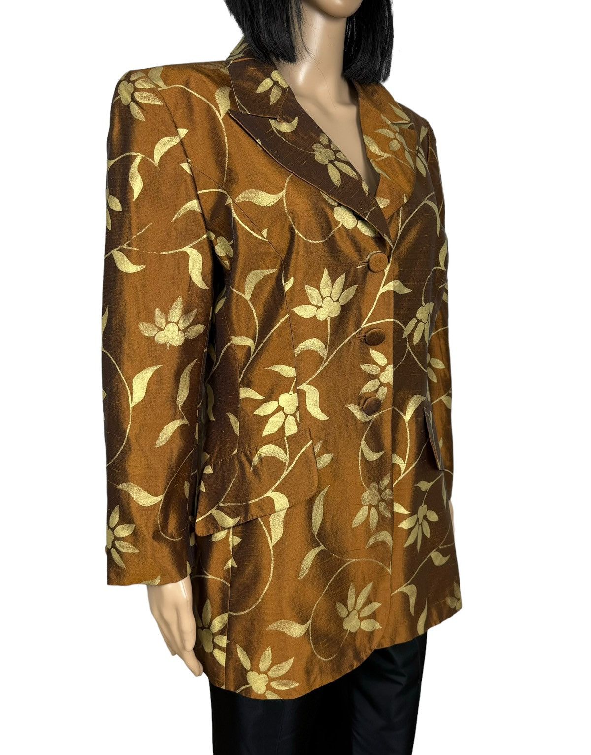 Escada × Vintage Escada Margaretha Ley Silk Blazer Floral Printed size 42 Size M / US 6-8 / IT 42-44 - 5 Thumbnail