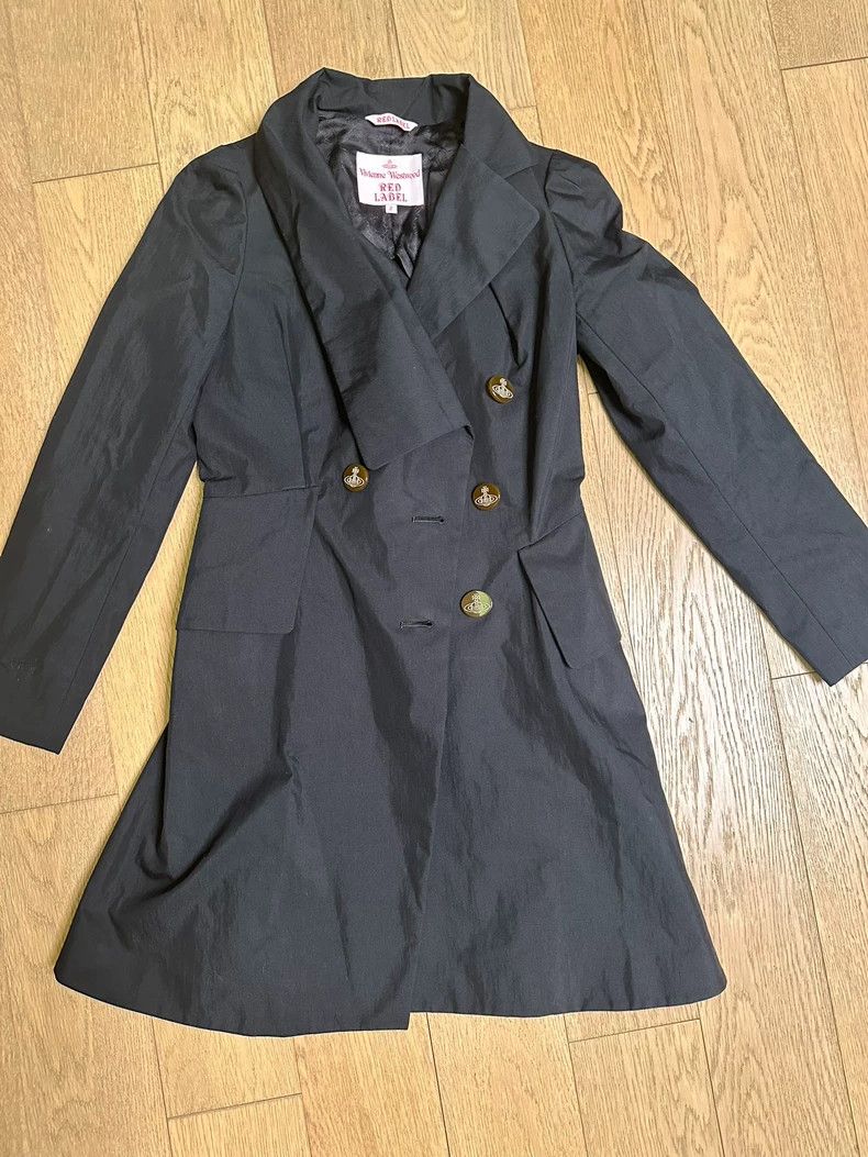 Vivienne Westwood Vivienne Westwood size2 A black trench coat with red markin Size XS / US 0-2 / IT 36-38 - 1 Thumbnail