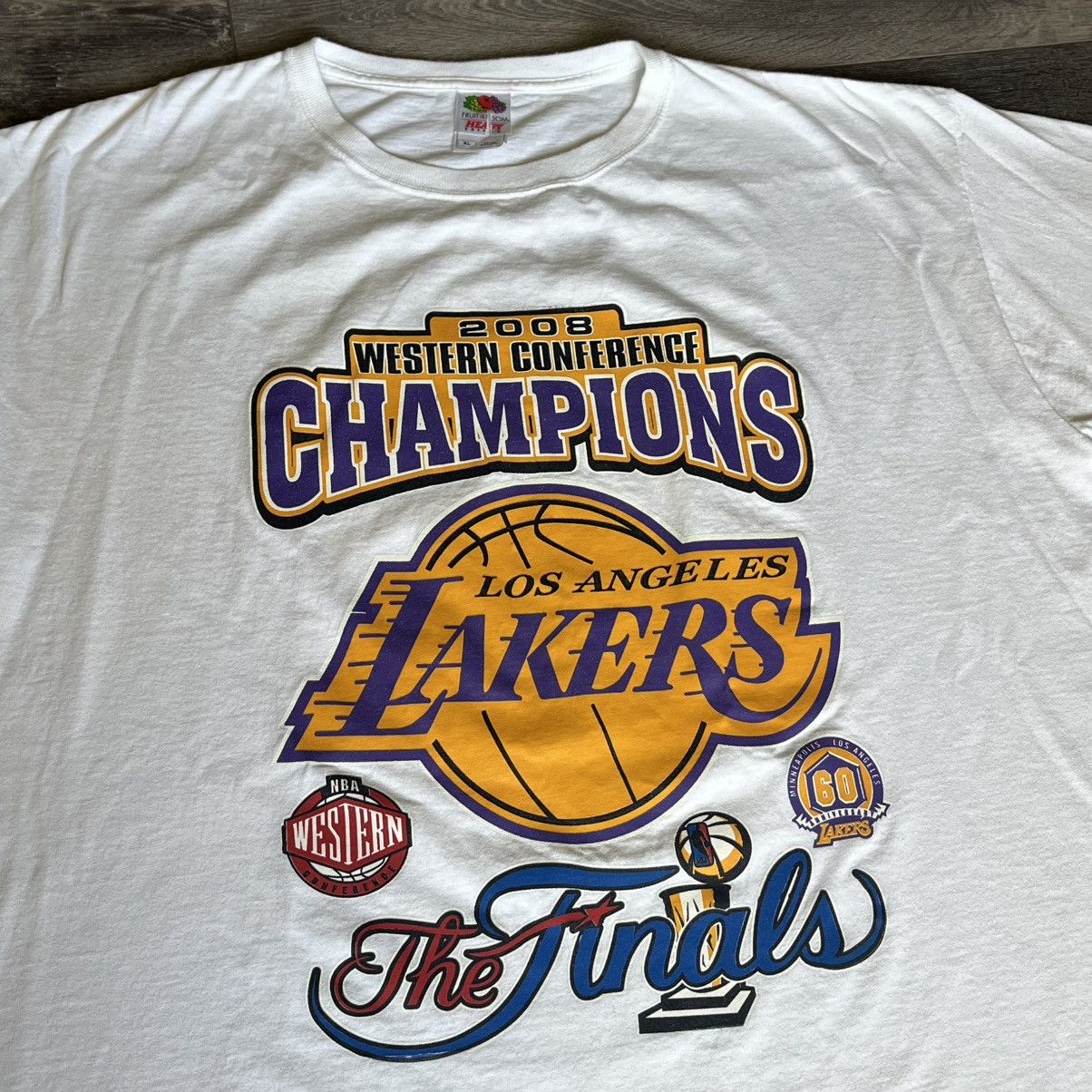 NBA Vintage 2008 NBA LA Lakers Western Conference Champions Tee Size US XL / EU 56 / 4 - 3 Thumbnail