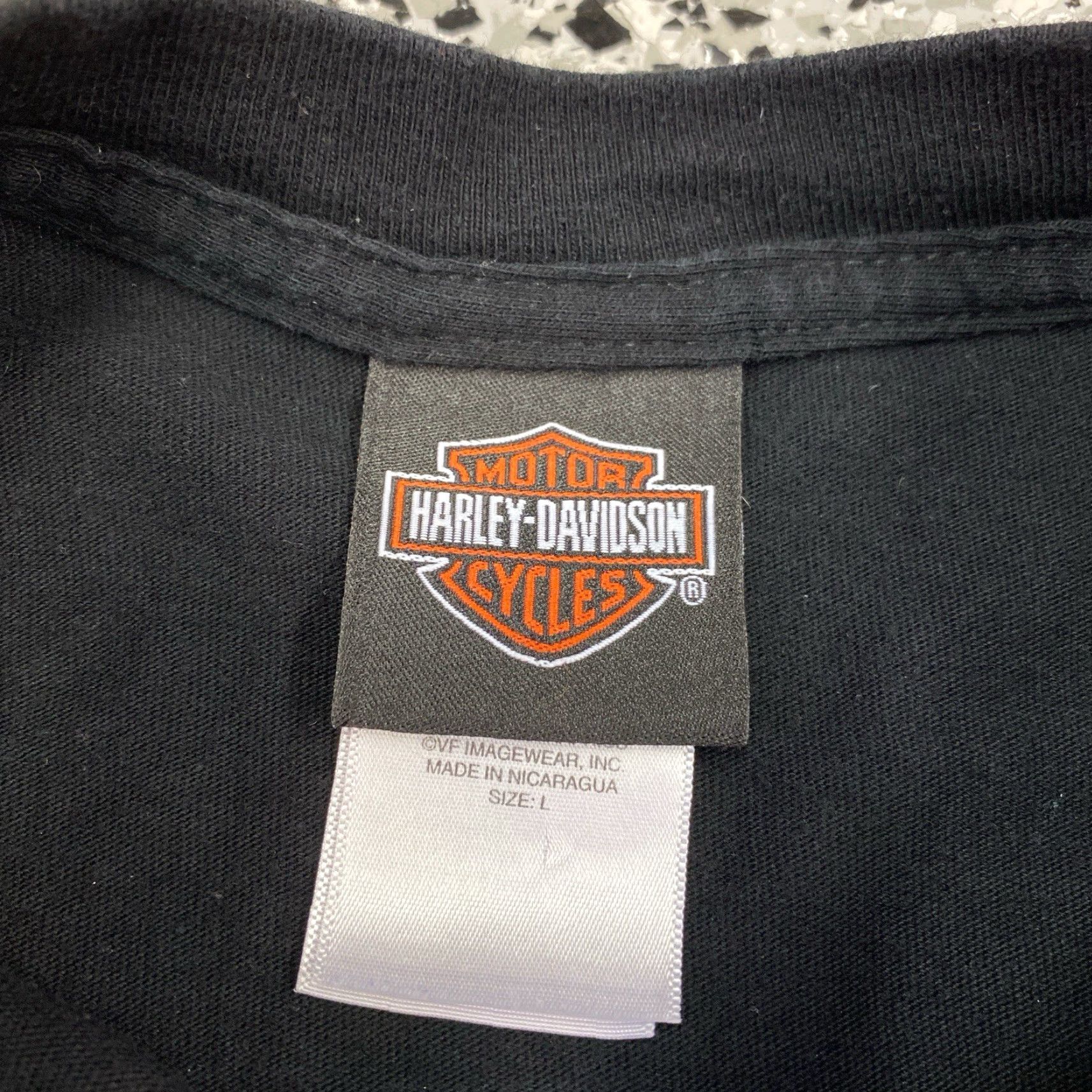 Harley Davidson VINTAGE Harley-Davidson T Shirt Flame Sz Large Black Cotton Crew Neck Short Sleeve Double-Sided Graphic Print USA Biker Motorcycle 2000s Men Size US L / EU 52-54 / 3 - 3 Thumbnail