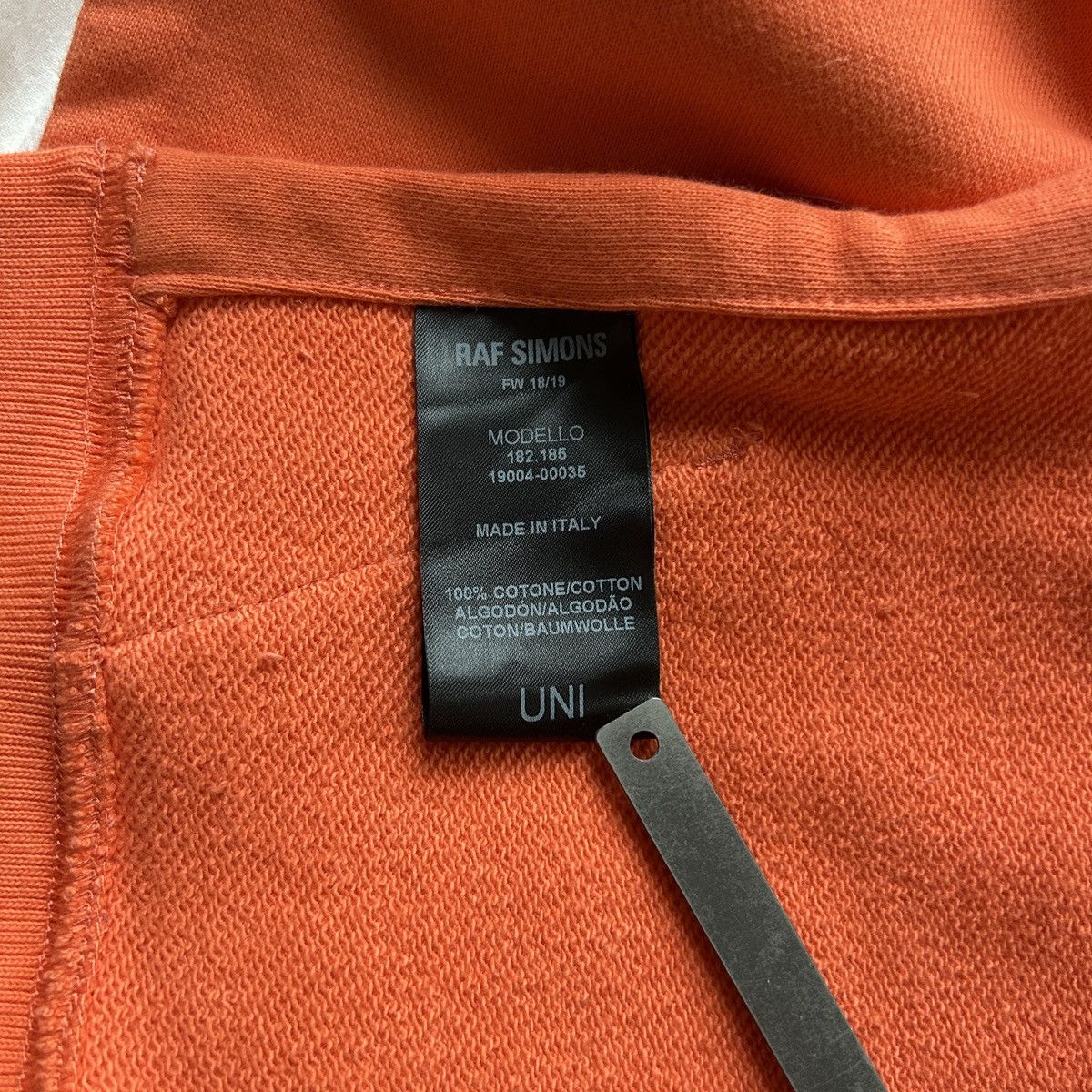 Raf Simons FW18 Raf Simons DRUGS Panel Hoodie Orange Size US M / EU 48-50 / 2 - 3 Thumbnail