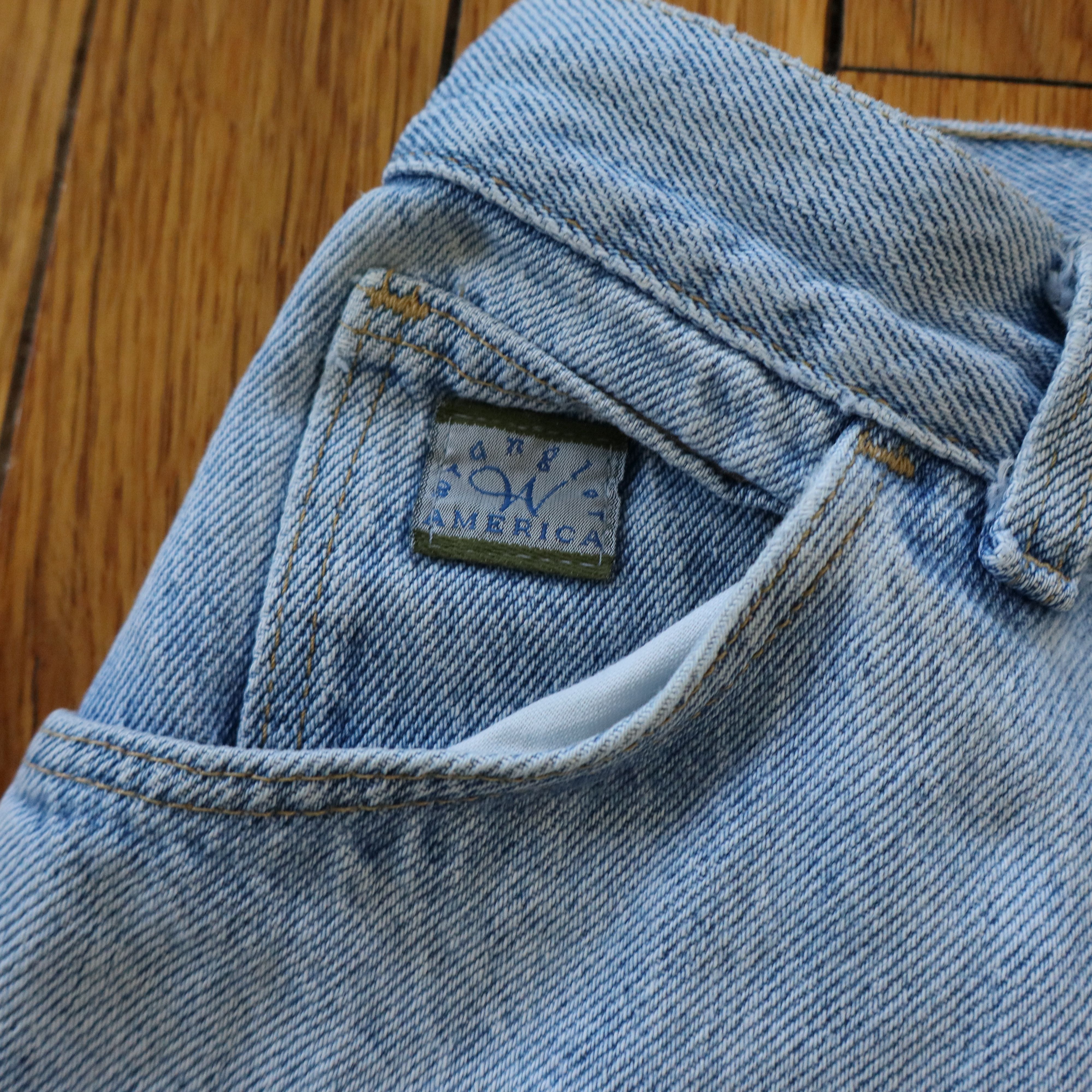 Carhartt × Levi's × Wrangler Vintage 90s Wrangler Light Wash Skater Denim Shorts Jorts 31 Size US 31 - 3 Thumbnail
