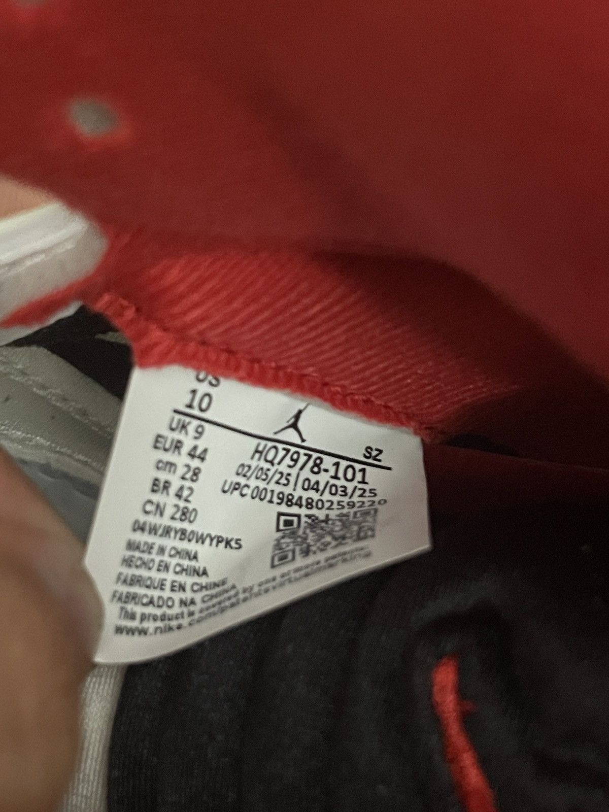 Nike Jordan 5 Retro “Fire Red” 2025 Size US 10 / EU 43 - 8 Thumbnail