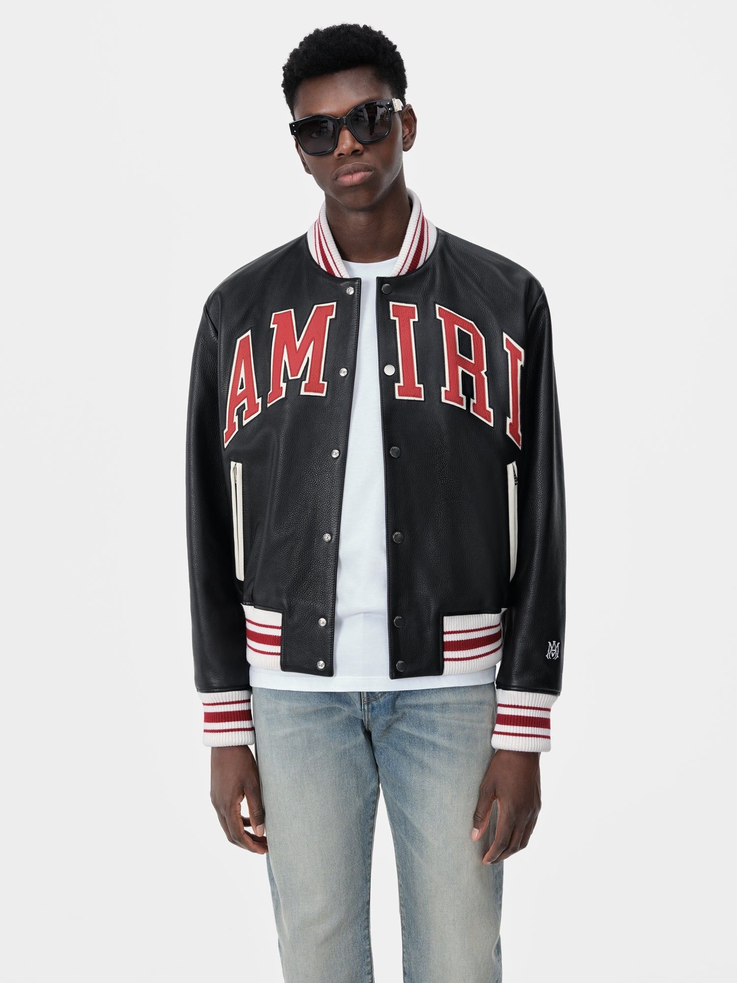 Amiri o1orln1025 Leather Bomber Jacket in Black Size US M / EU 48-50 / 2 - 3 Thumbnail