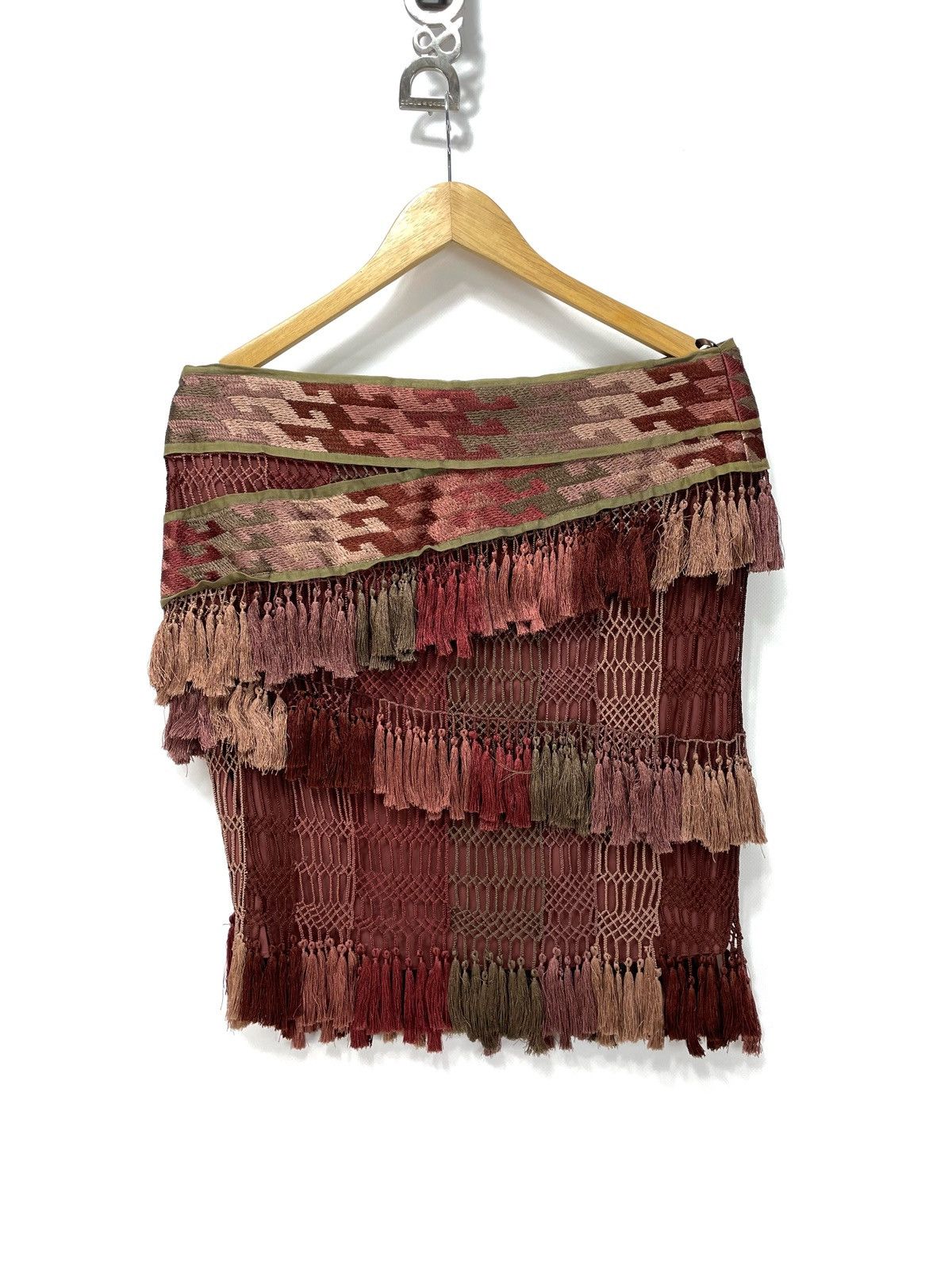 Gucci Rare Gucci SS2005 Runway Silk Macramé Fringe Skirt – IT 44 Size 30" / US 8 / IT 44 - 6 Thumbnail