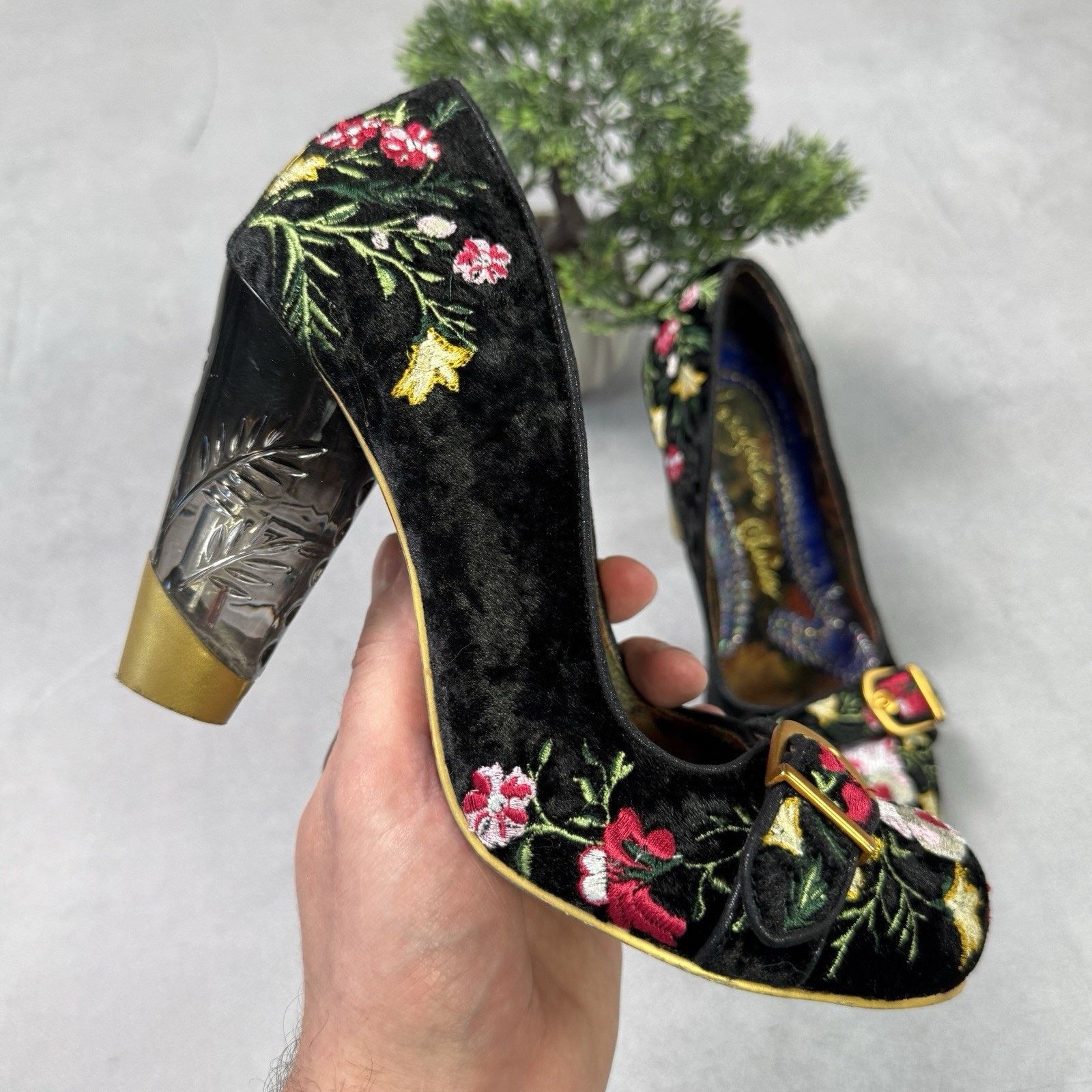 Vintage Irregular Choice Men Floral Heels Avant Garde Pumps 39 Us 9 Size US 9 / IT 39 - 2 Thumbnail