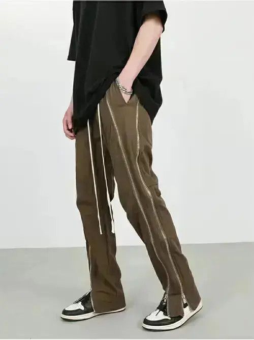 VIBE Punk Zipper Flared Tactical Pants Size US 34 / EU 50 - 2 Thumbnail