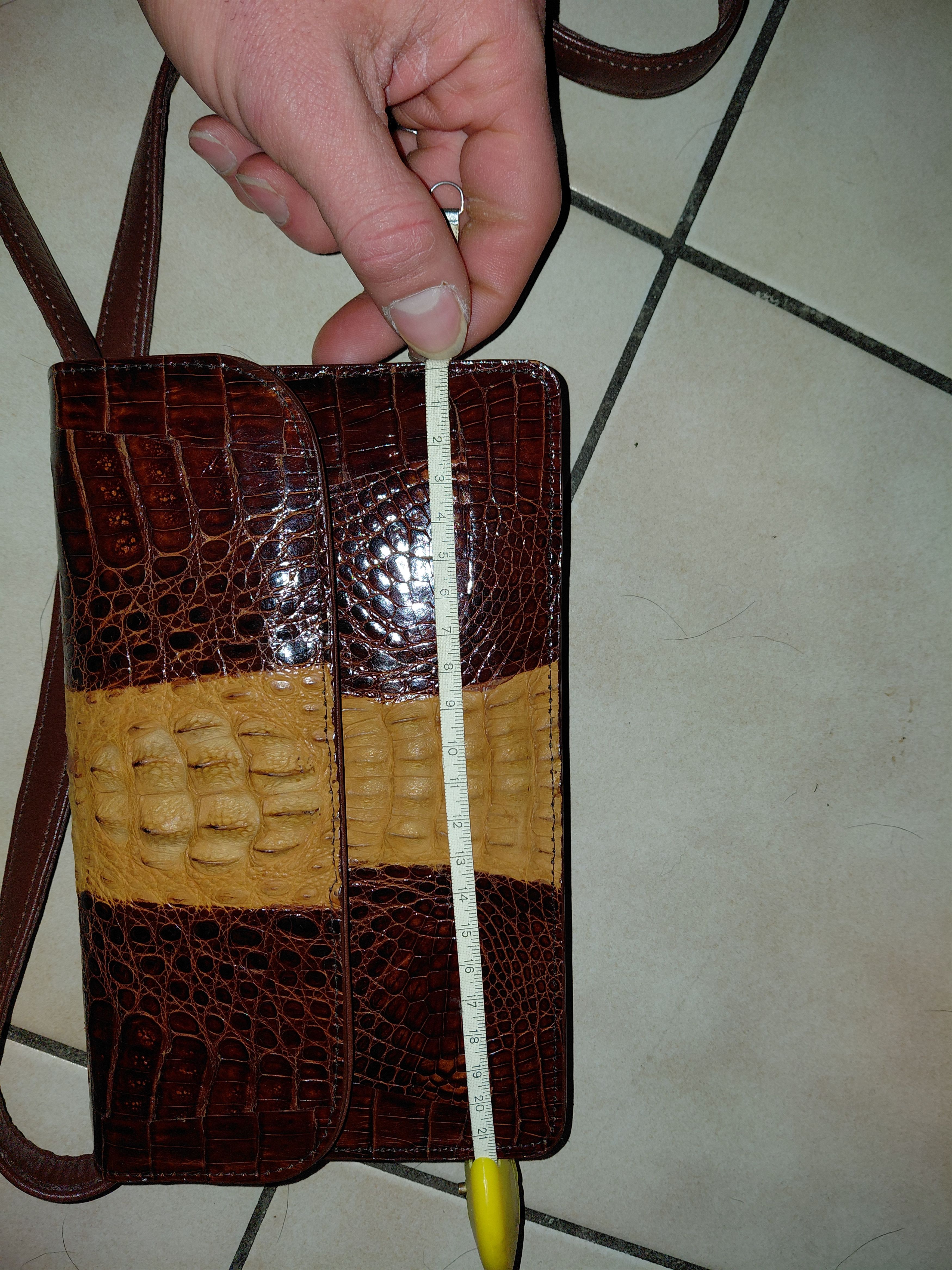 Diamond Leather Collection Real crocodile leather purse, with wallet and shoes Size ONE SIZE - 17 Thumbnail