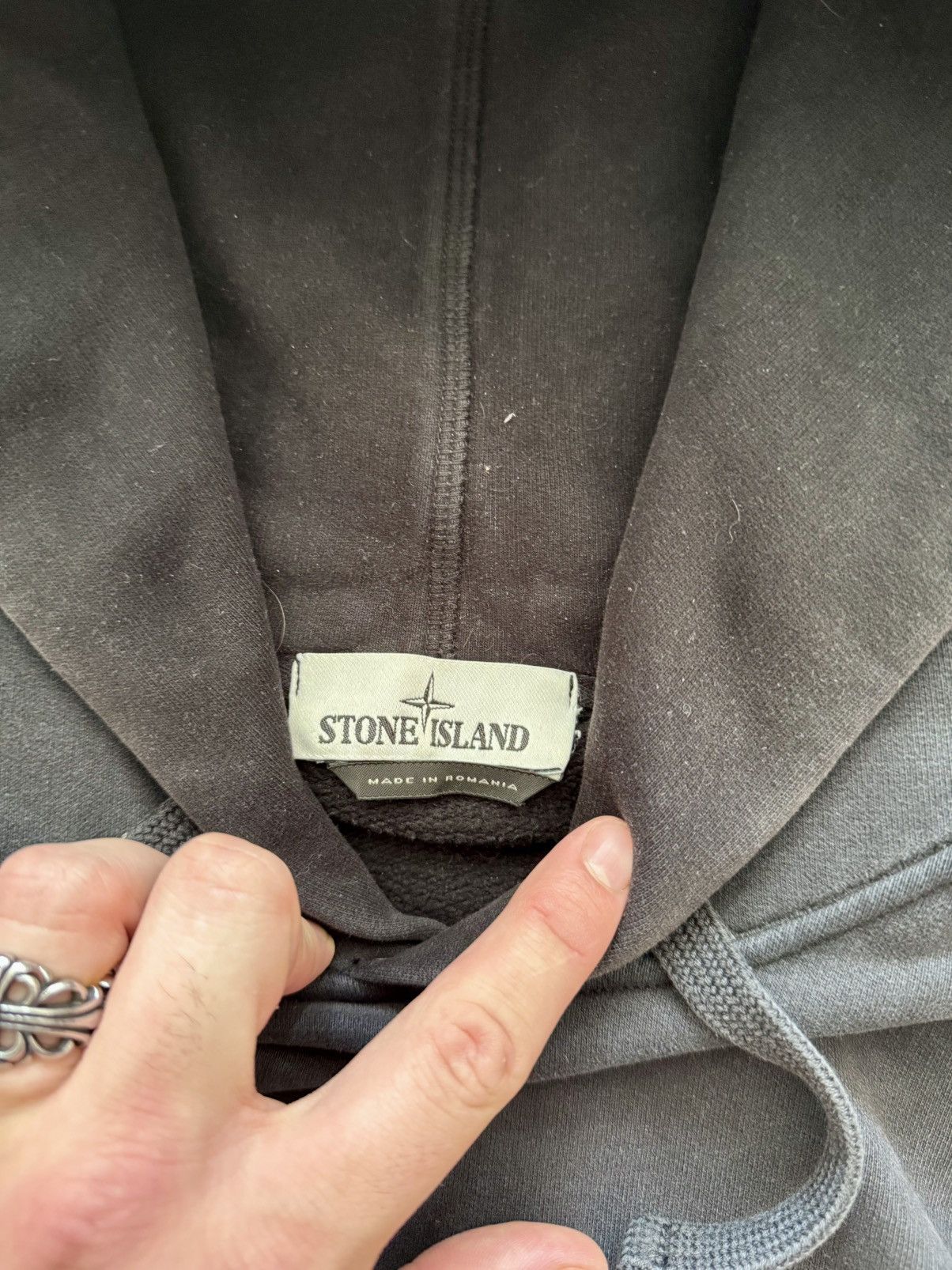 Stone Island 00s Stone Island Classic Washed Black Hoodie Casuals Y2k Size US S / EU 44-46 / 1 - 10 Thumbnail