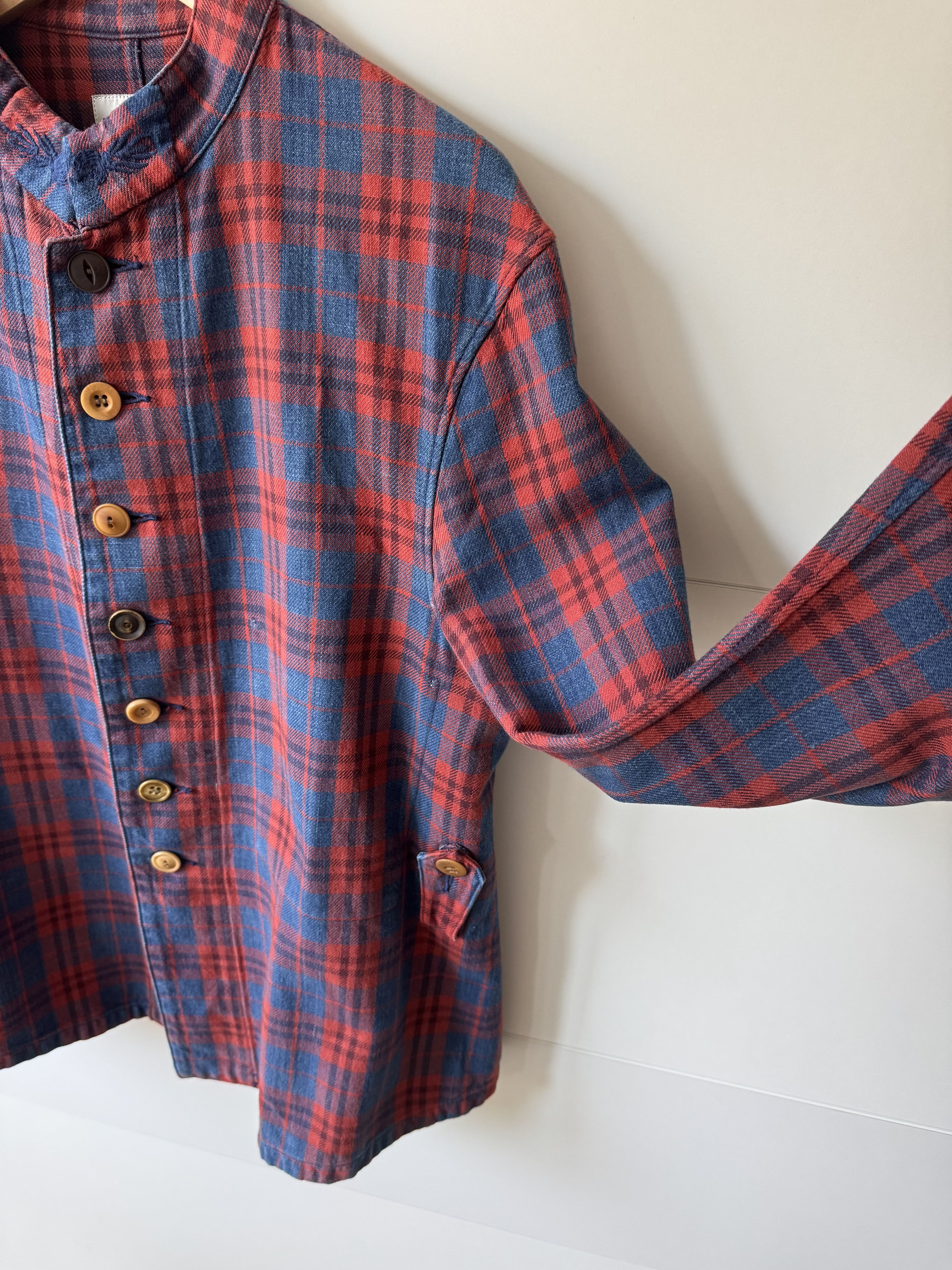 Visvim [3] Lugli Jacket Indigo Check in Red (AW14) Size US L / EU 52-54 / 3 - 3 Thumbnail