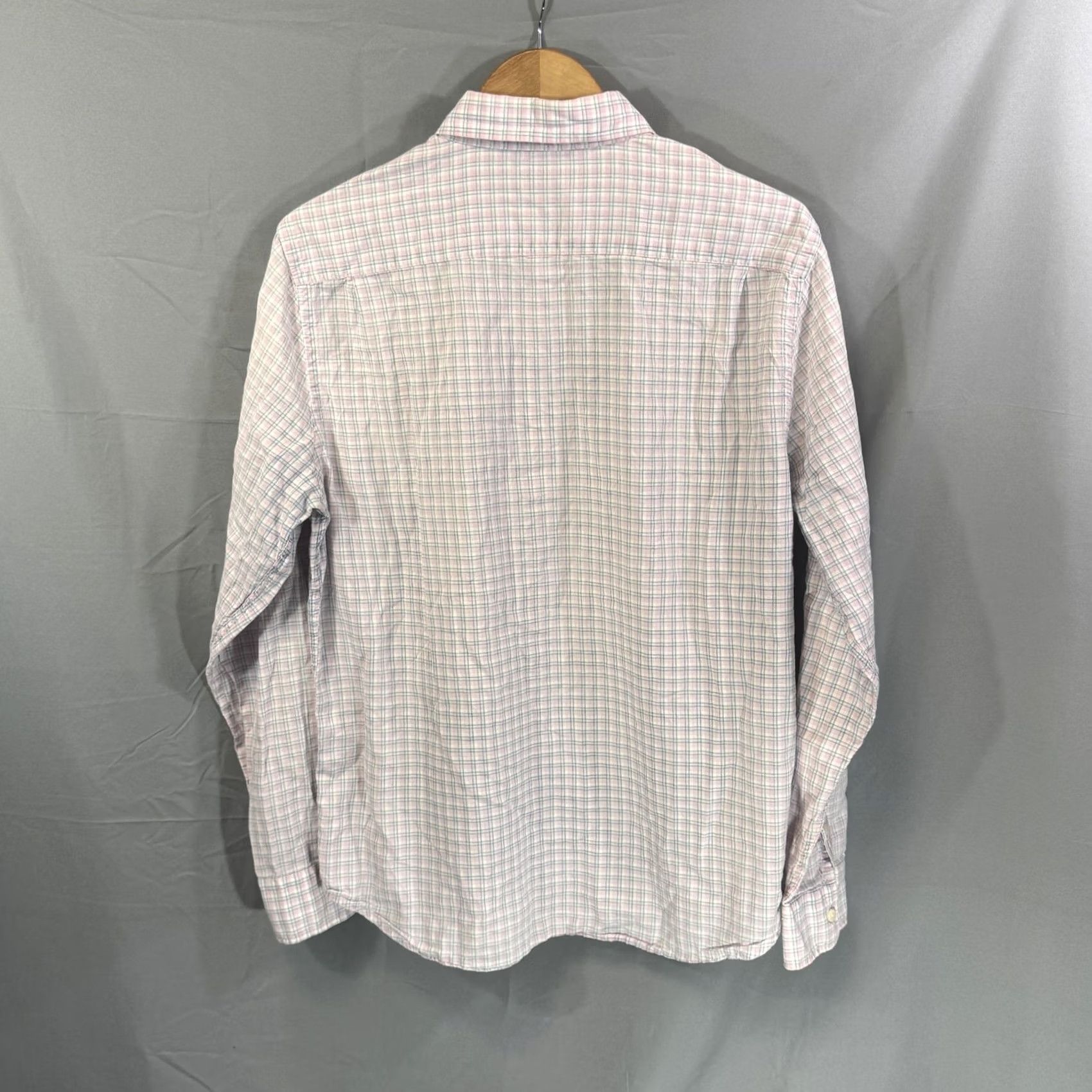 Lands' End Faherty Shirt Mens Large Pink Blue Plaid Button-Down Long Sleeve Casual Size US M / EU 48-50 / 2 - 2 Thumbnail