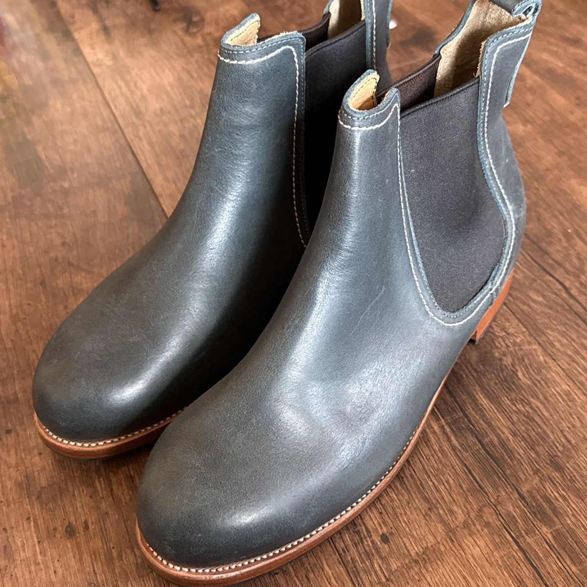 Other Vintage Adalente Handmade Black Leather Chelsea Boots Size US 10 / IT 40 - 1 Thumbnail