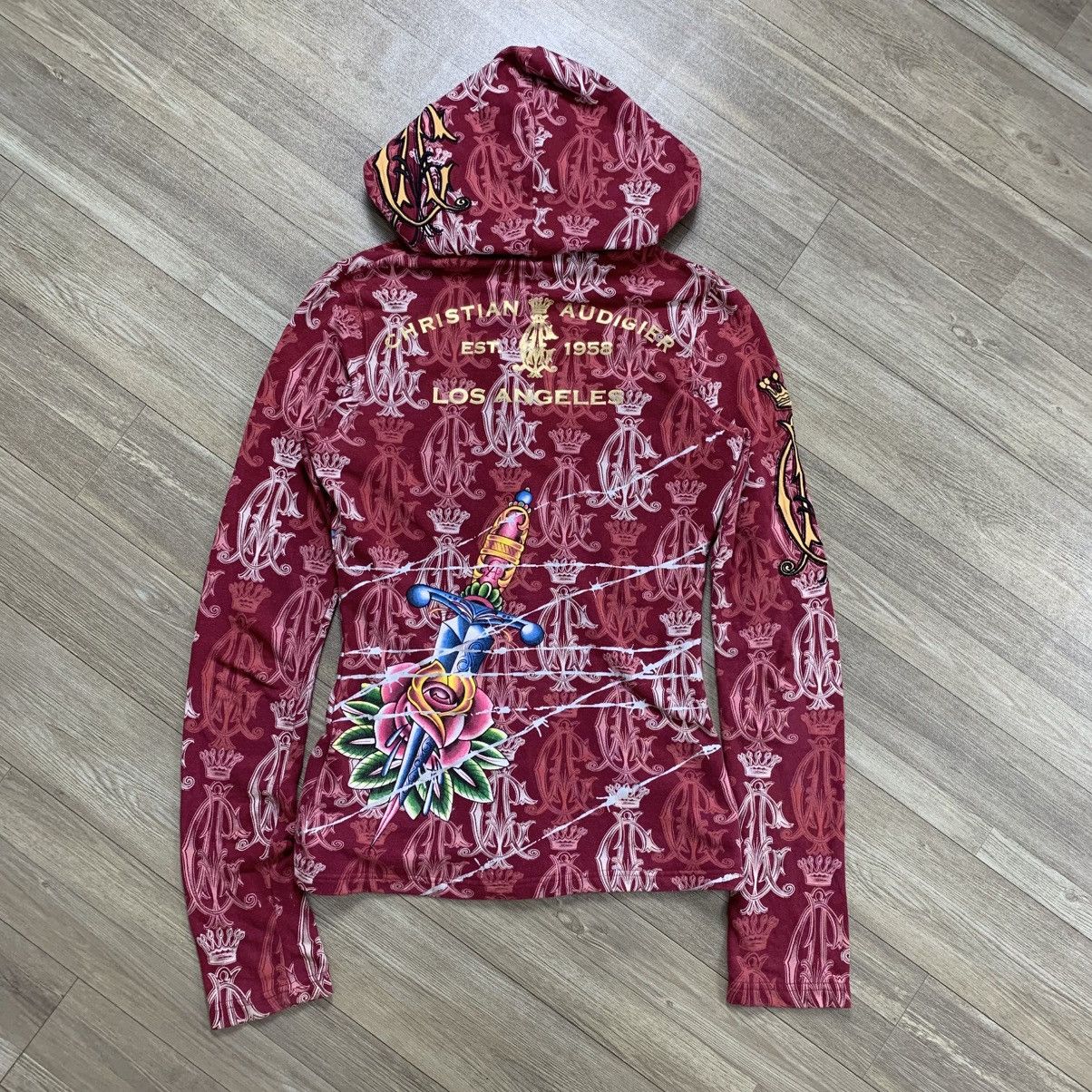 Ed Hardy Christian Audiger All Over Print Zip Hoodie Size S / US 4 / IT 40 - 9 Thumbnail