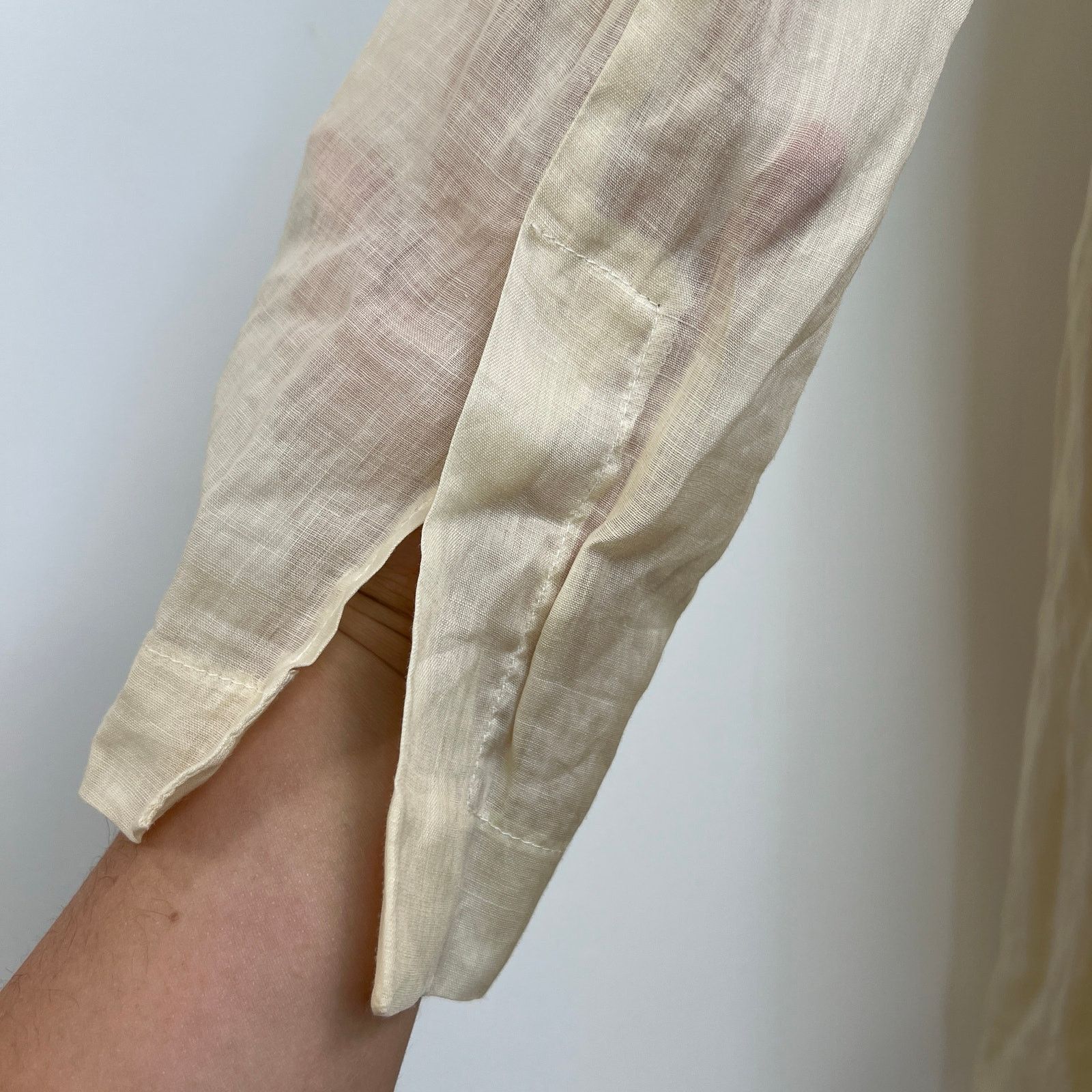 Other Elm Design Ivory Ramie Dress Long Sleeves Size S / US 4 / IT 40 - 6 Thumbnail