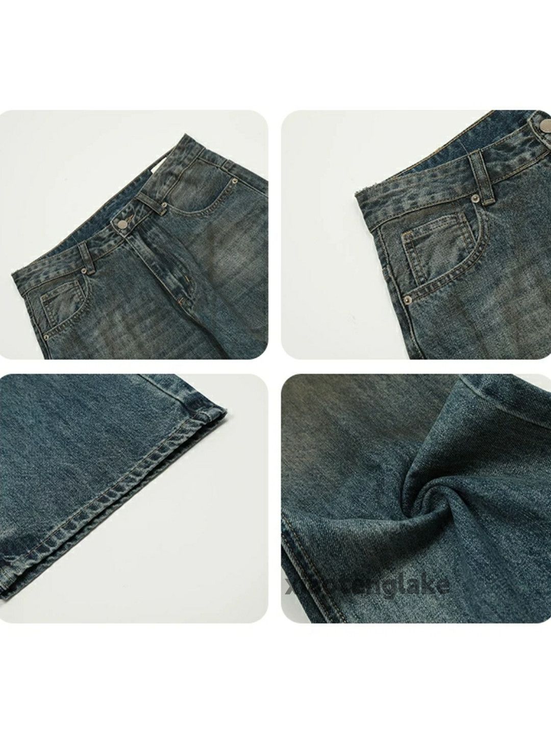 Jean × Vintage washed faded loose baggy stain skate hiphop jeans Size US 32 / EU 48 - 6 Thumbnail