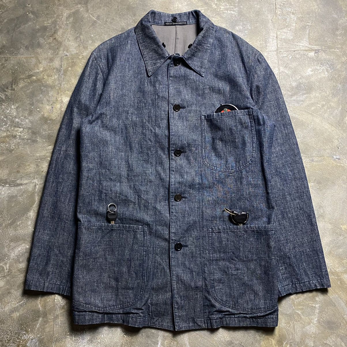 Yohji Yamamoto YY - Ys for Men SS93 Denim Chore Jacket Size US L / EU 52-54 / 3 - 1 Thumbnail