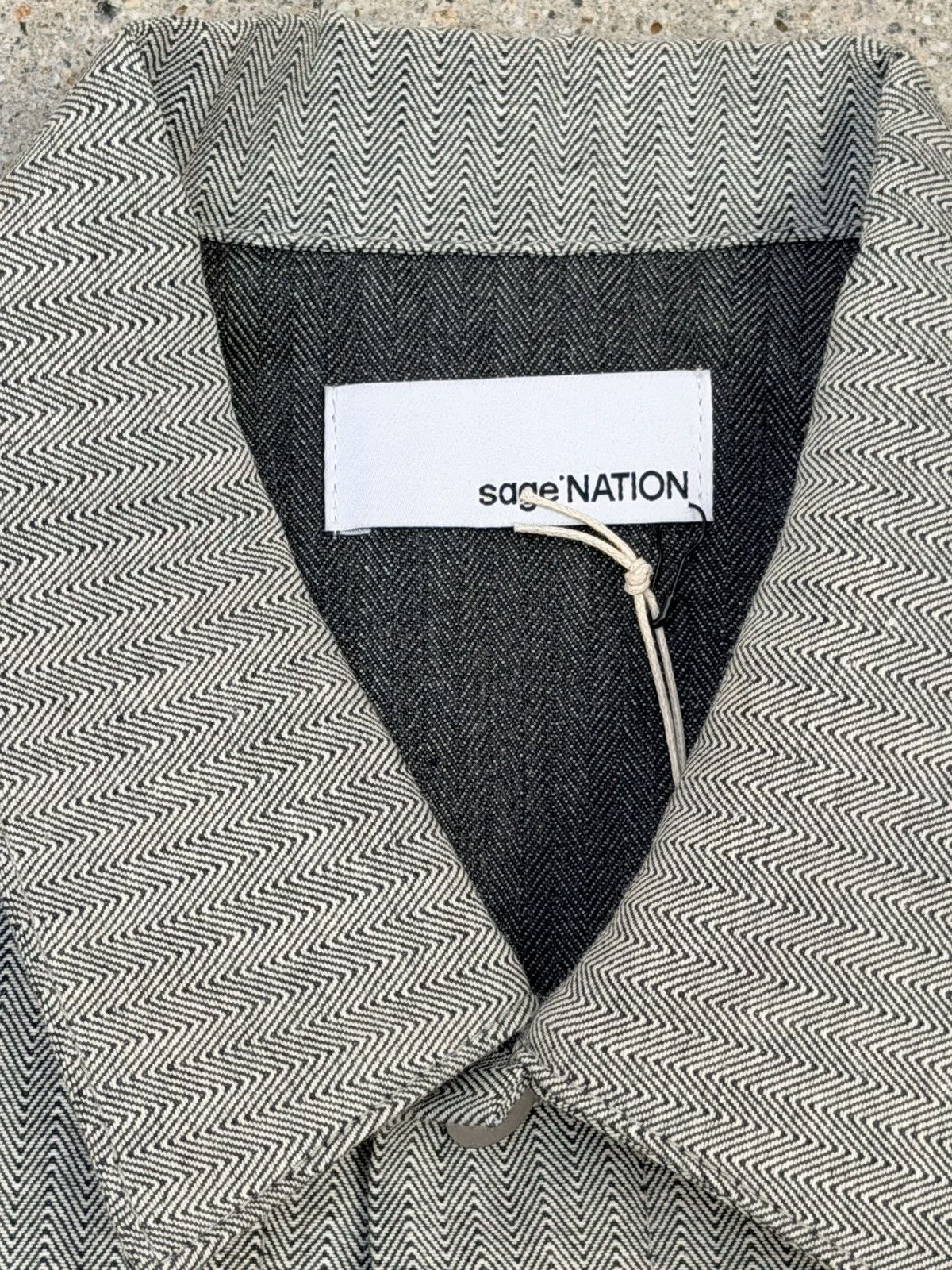 SAGE NATION SAGE NATION Gray & White Jiji Denim Jacket Size US XL / EU 56 / 4 - 3 Thumbnail