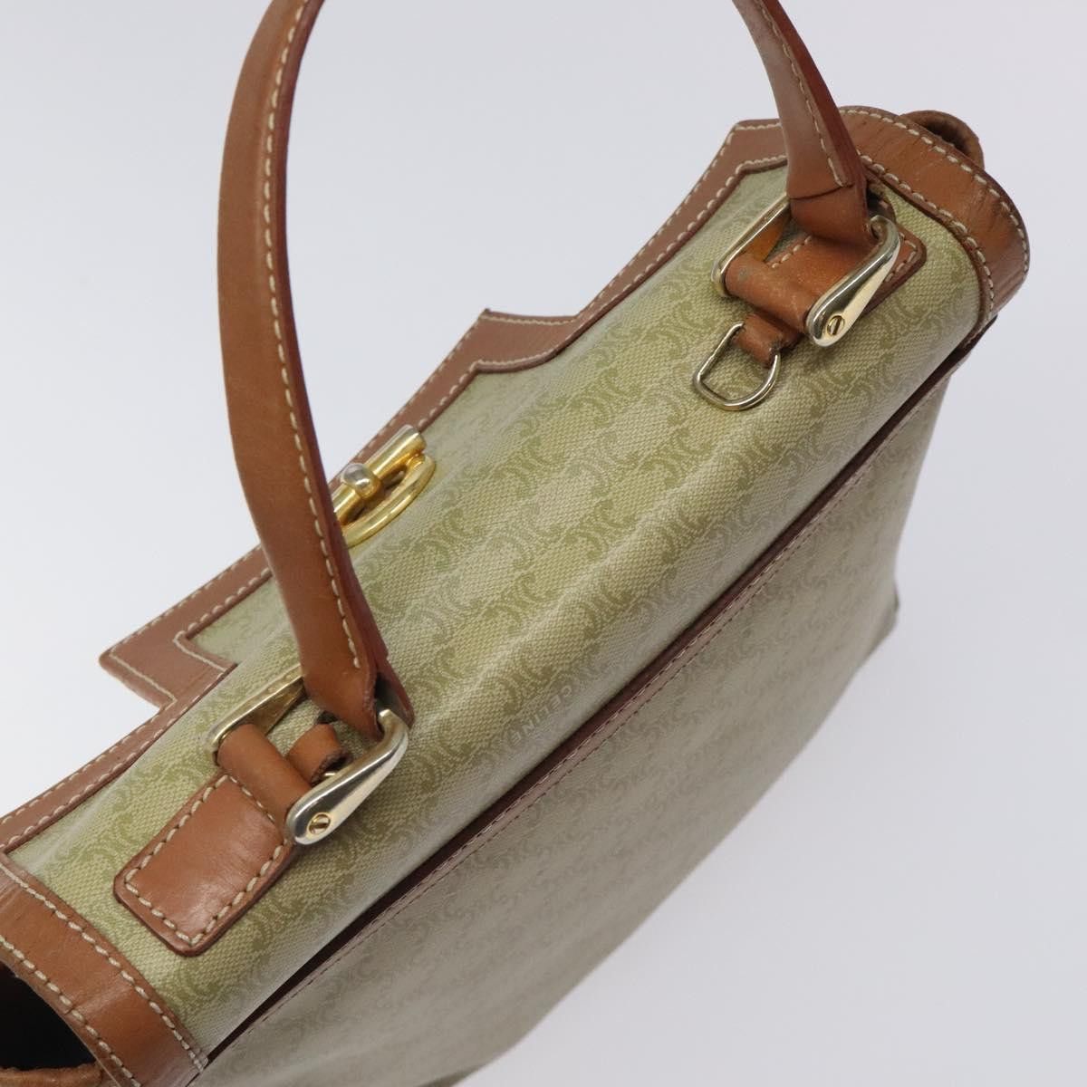 Celine CELINE Macadam Canvas Hand Bag Pvc Beige Gold Size ONE SIZE - 6 Thumbnail