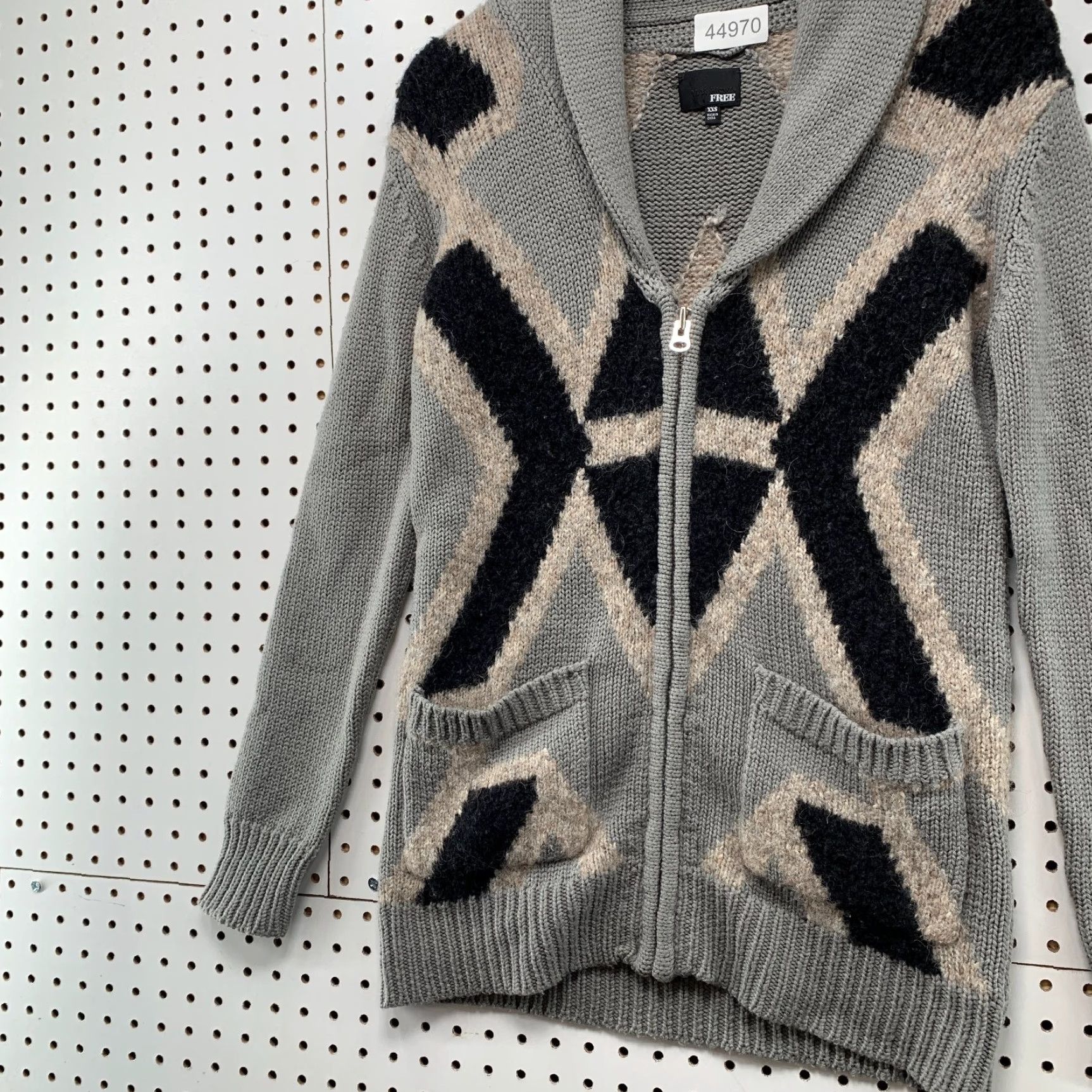 Aritzia VINTAGE Aritzia Wilfred Free Merino Wool Sweater Womens 2XS Gray Zip Shawl Collar Alpaca Size XXS / US 00 / IT 34 - 3 Thumbnail