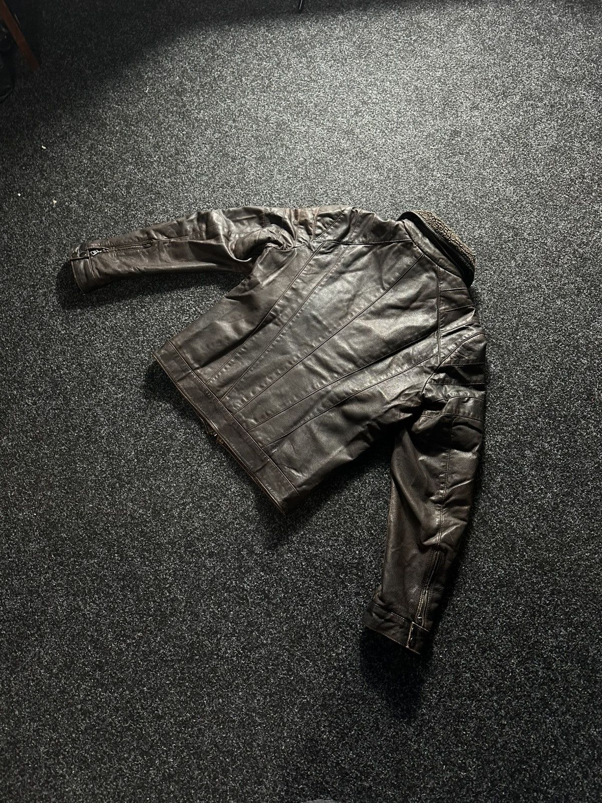 Vintage 🚨Vintage 90s Leather Biker Jacket-West Style Maison Margiela Size US S / EU 44-46 / 1 - 14 Thumbnail