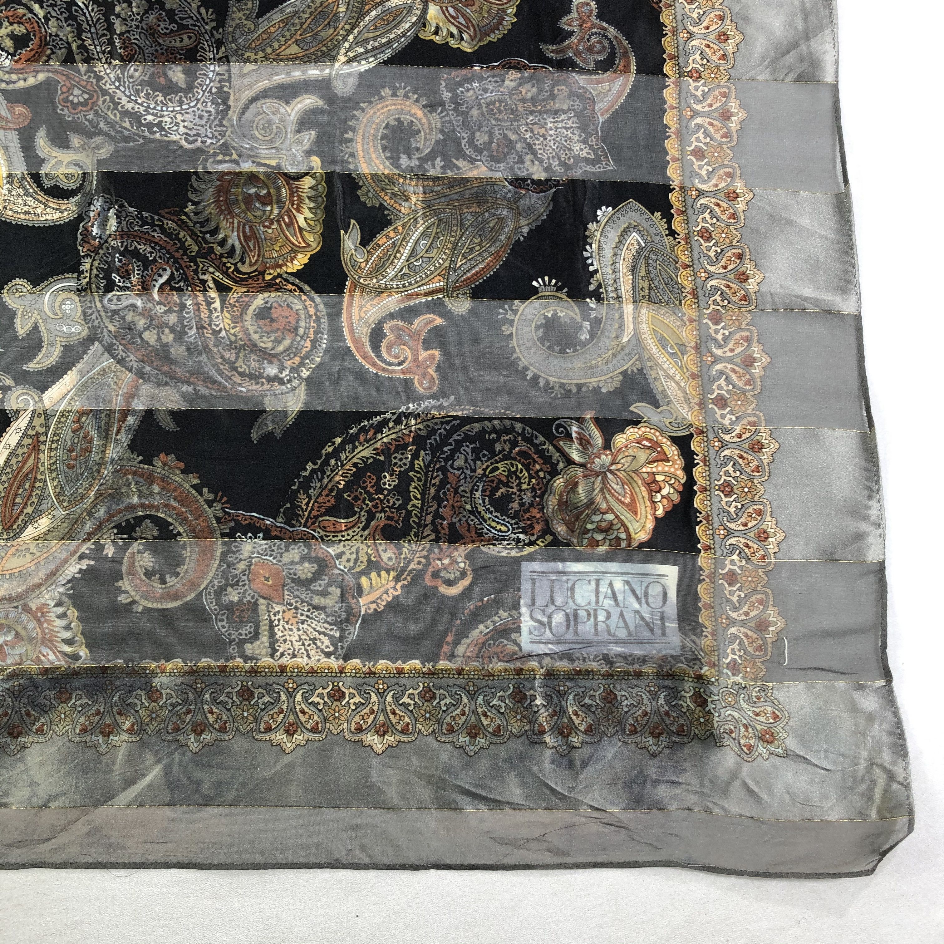 Vintage Vintage Luciano Soprani Silk Scarf Size ONE SIZE - 4 Thumbnail