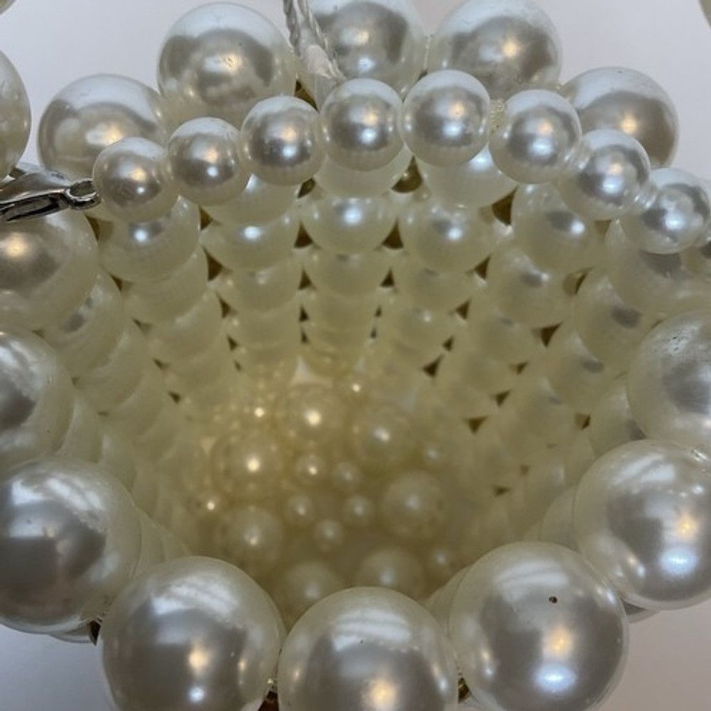 The Unbranded Brand NWOT Faux Pearls Beaded Basket Crossbody Evening Purse Bag Size ONE SIZE - 4 Thumbnail