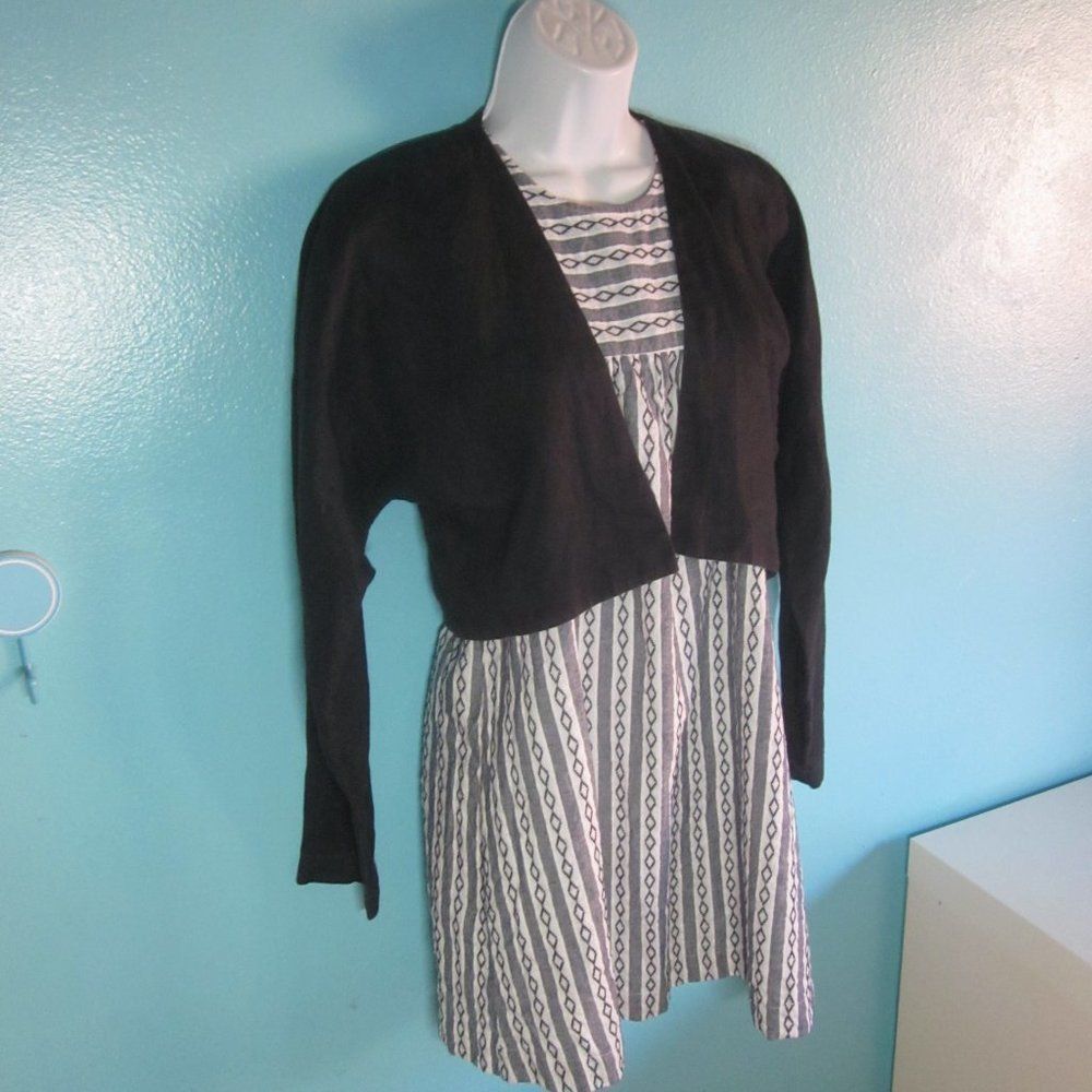 Other Liancarlo Designer Black Linen Shrug Jacket Size 6 Size S / US 4 / IT 40 - 3 Thumbnail