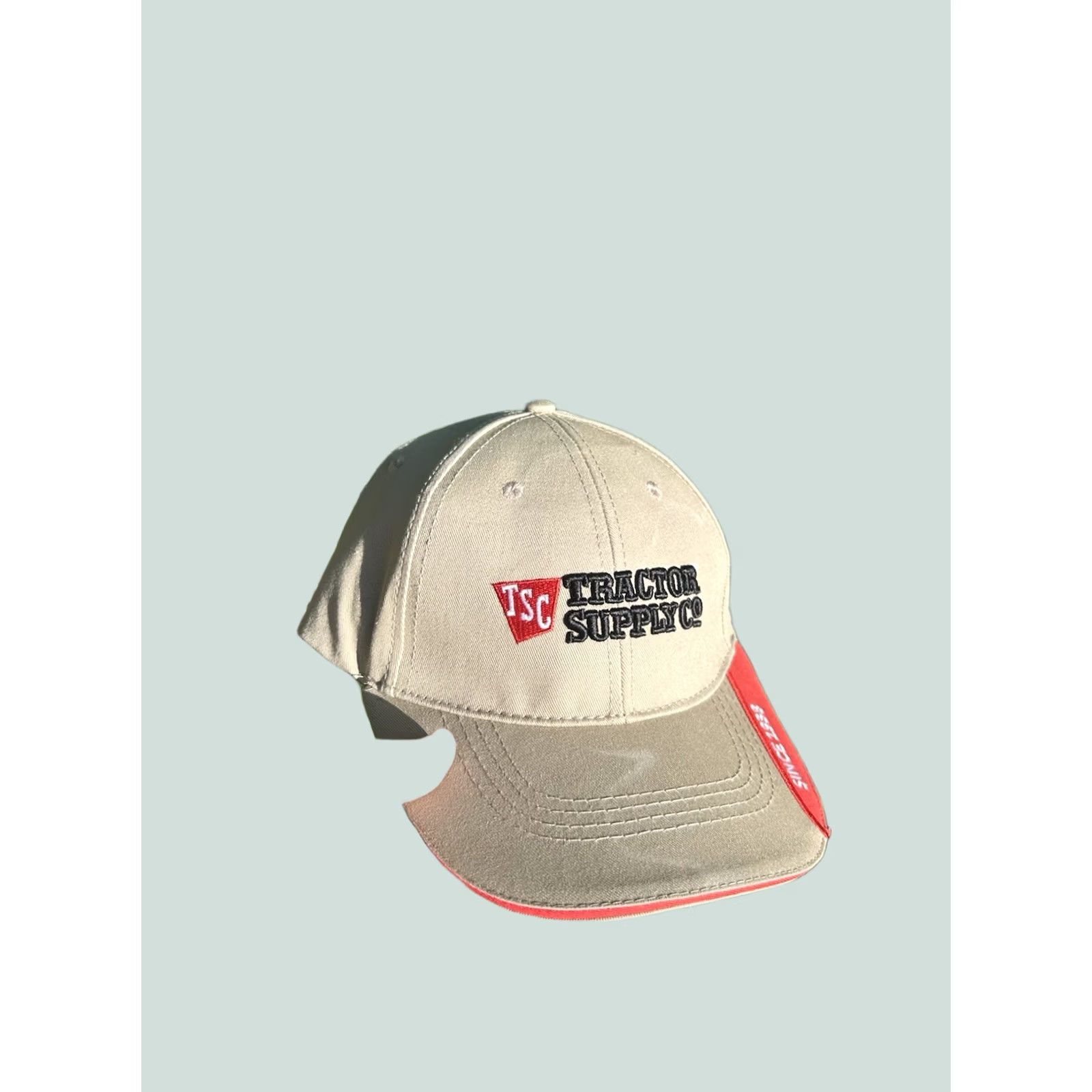 Vintage Tractor Supply Co strapback hat cap adjustable farm tan brown baseball Men Adjustable Cap Baseball Hat Mens Size ONE SIZE - 1 Thumbnail