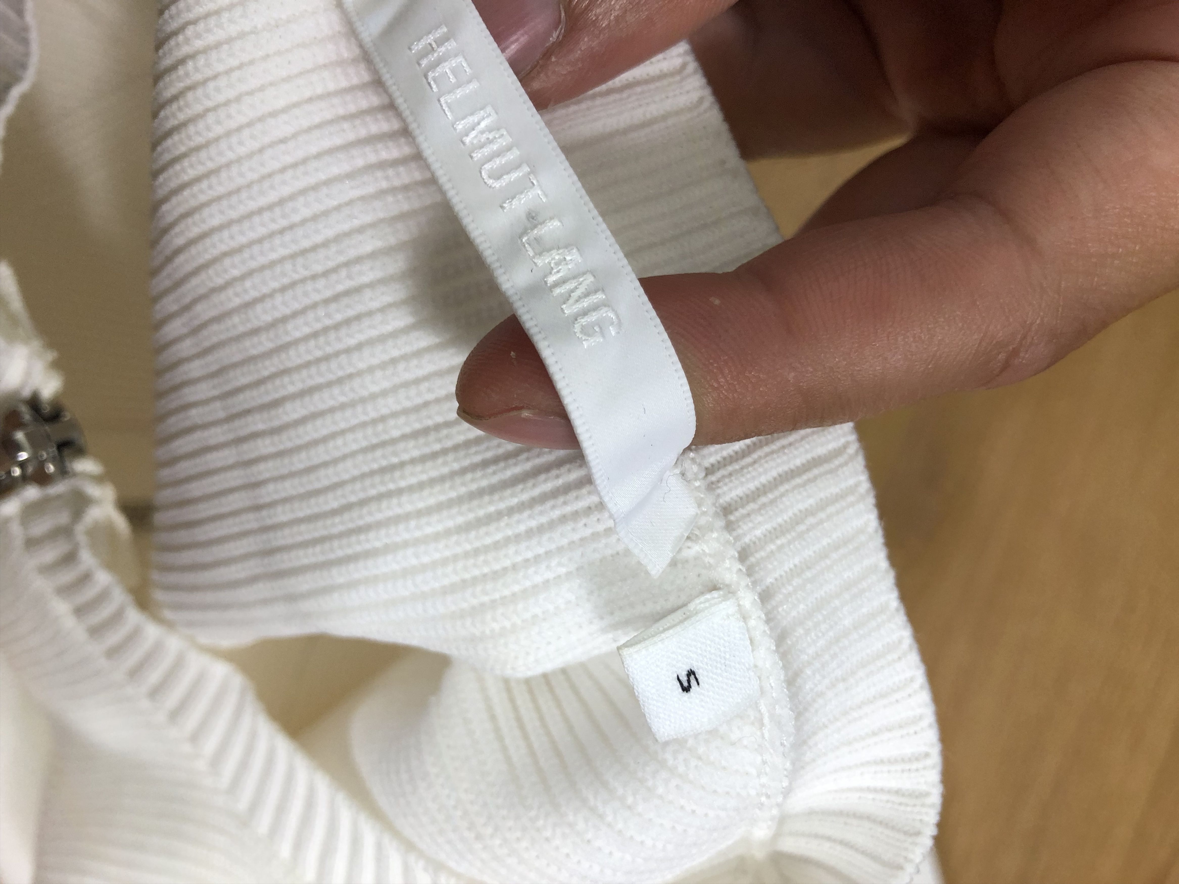 Helmut Lang RIBBED KNIT BODYFIT ZIPPERNECK S/S Size XS / US 0-2 / IT 36-38 - 9 Thumbnail