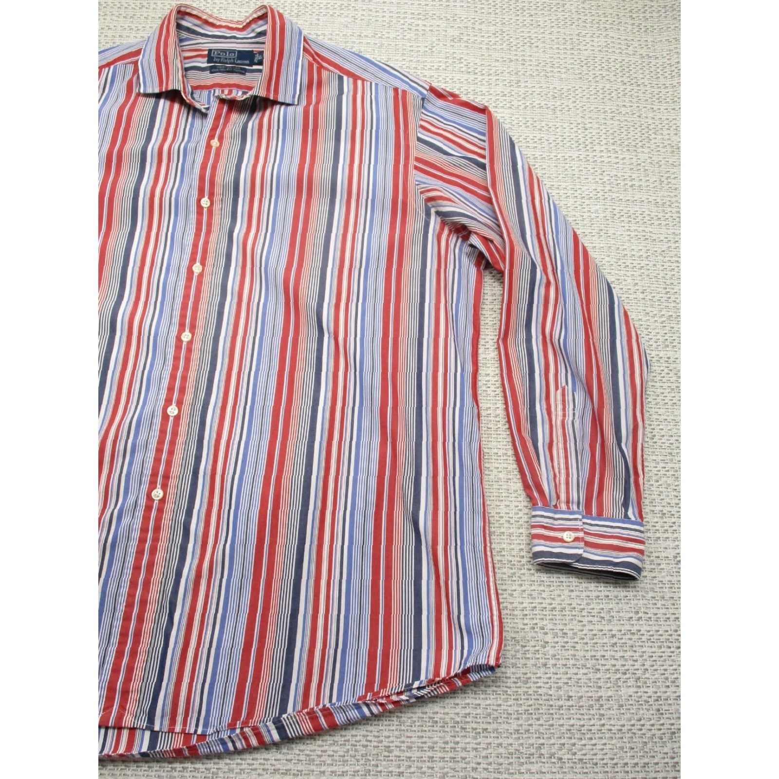 Polo Ralph Lauren VTG Polo Ralph Lauren Westerton Button Up Shirt Mens XL Striped Casual Preppy Size US XL / EU 56 / 4 - 2 Thumbnail