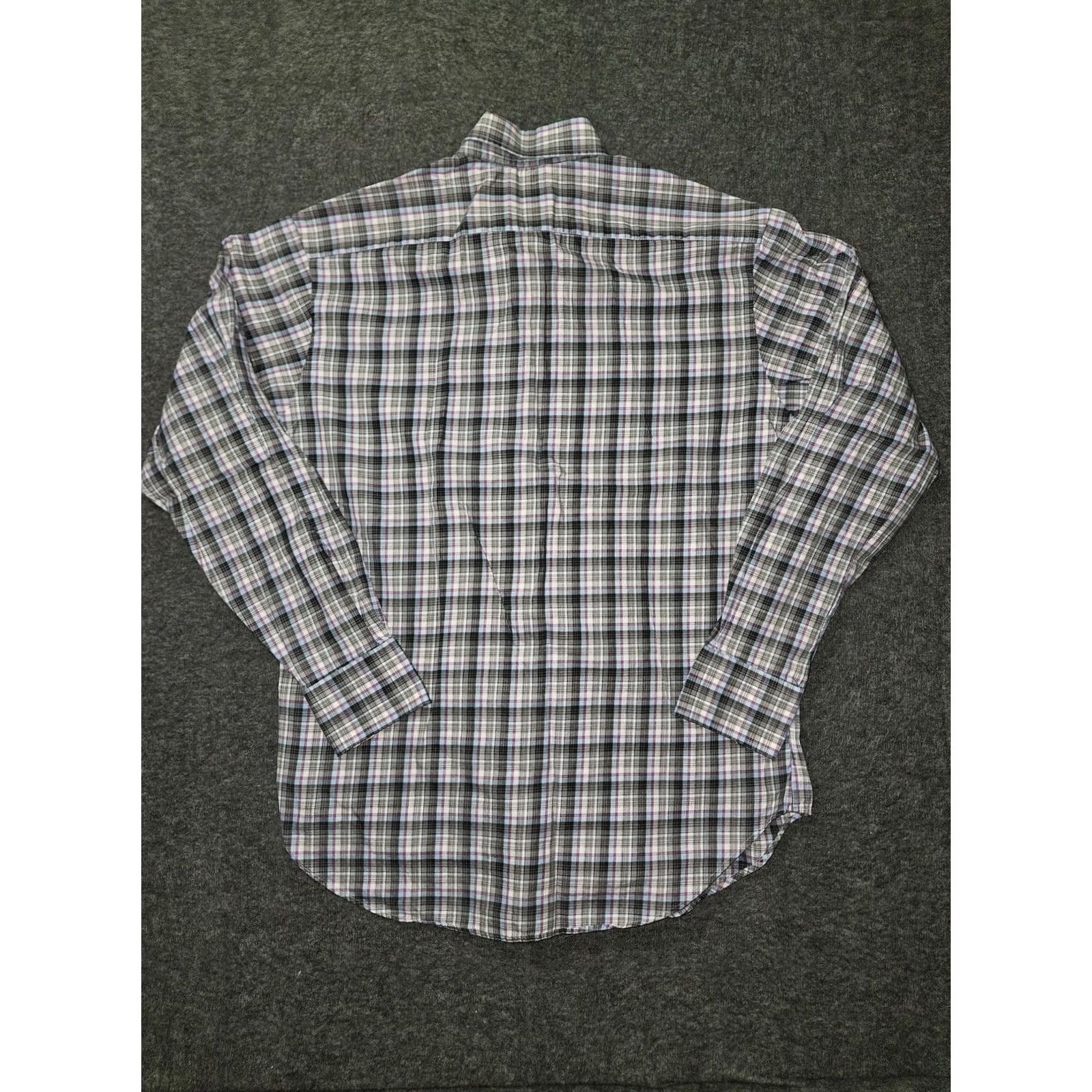 Tailorbyrd TAILORBYRD Shirt Mens M Blue Plaid Button-Down Long Sleeve Flamingo Logo Embroidered Casual Size US M / EU 48-50 / 2 - 7 Thumbnail