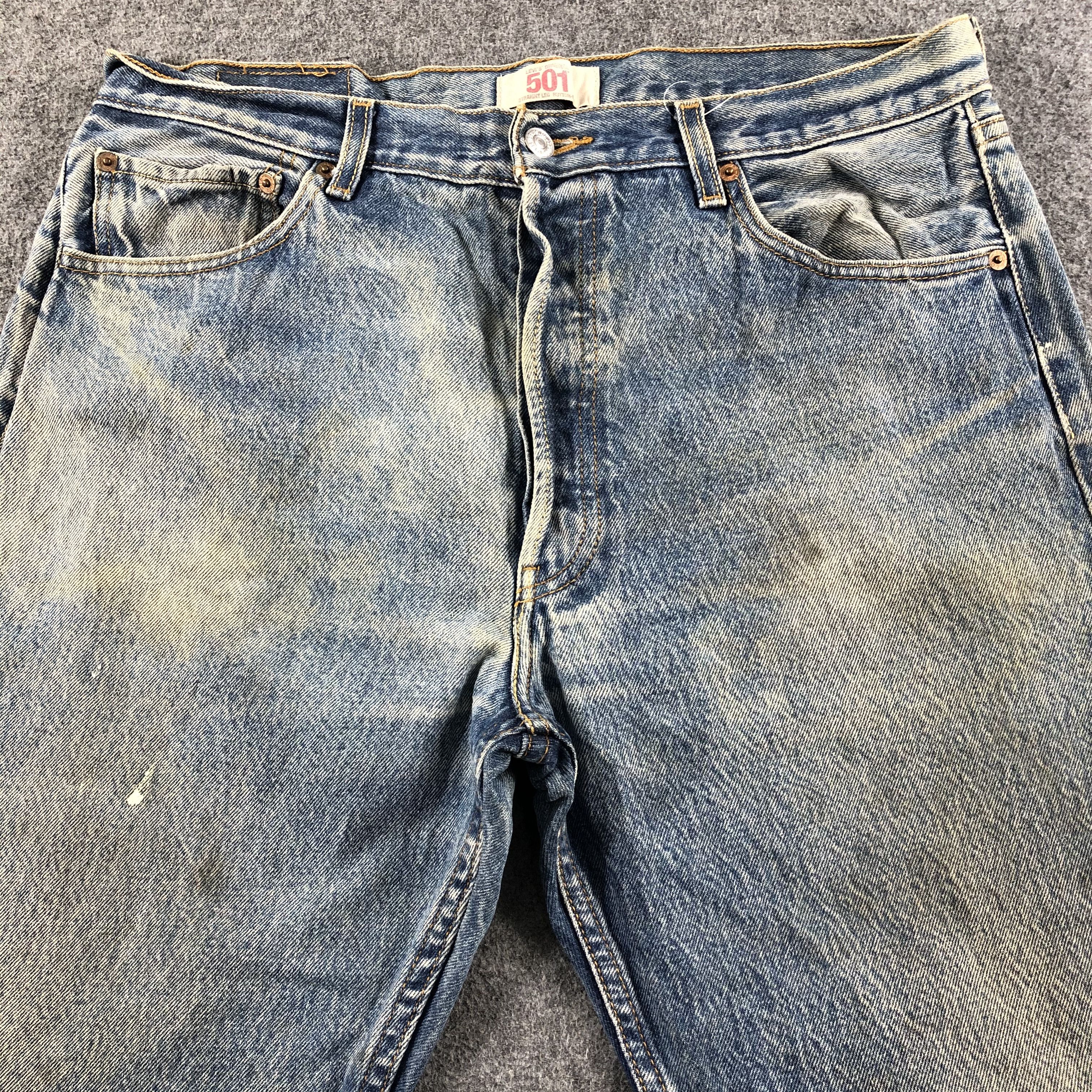 Levi's Vintage Blue Wash Levis 501 Jeans-J2510 Size US 34 / EU 50 - 3 Thumbnail