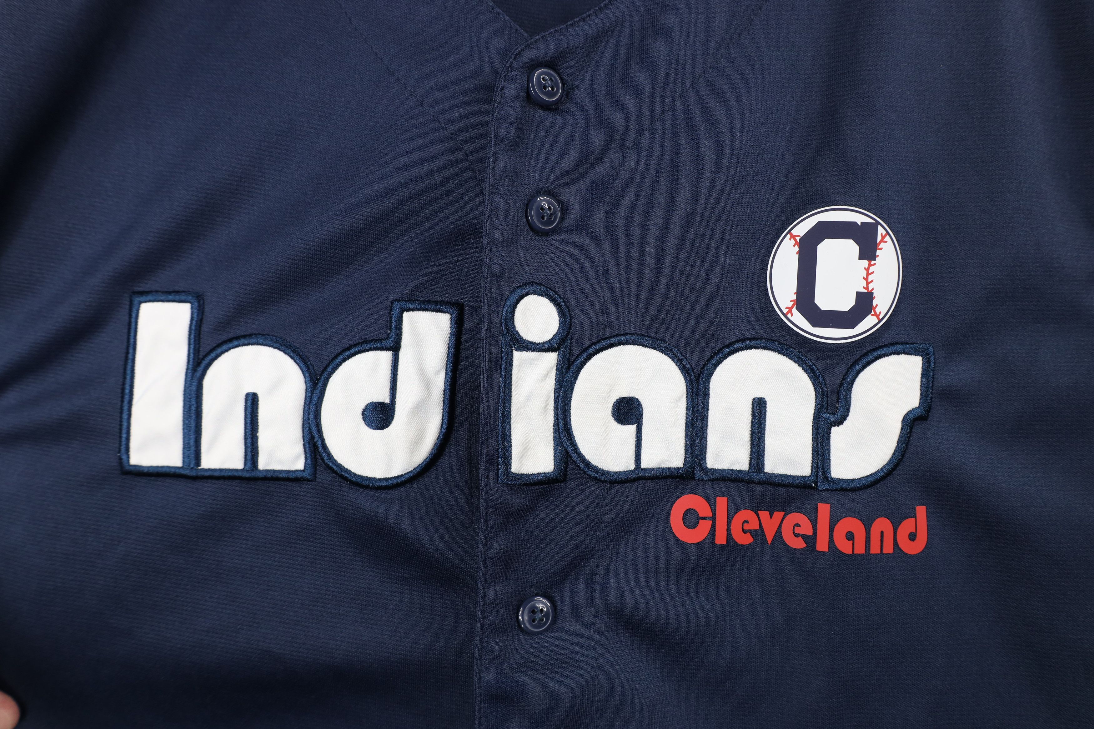 Vintage Vintage Y2K Cleveland Indians Baseball Jersey Blue Polyester Size US XL / EU 56 / 4 - 5 Thumbnail