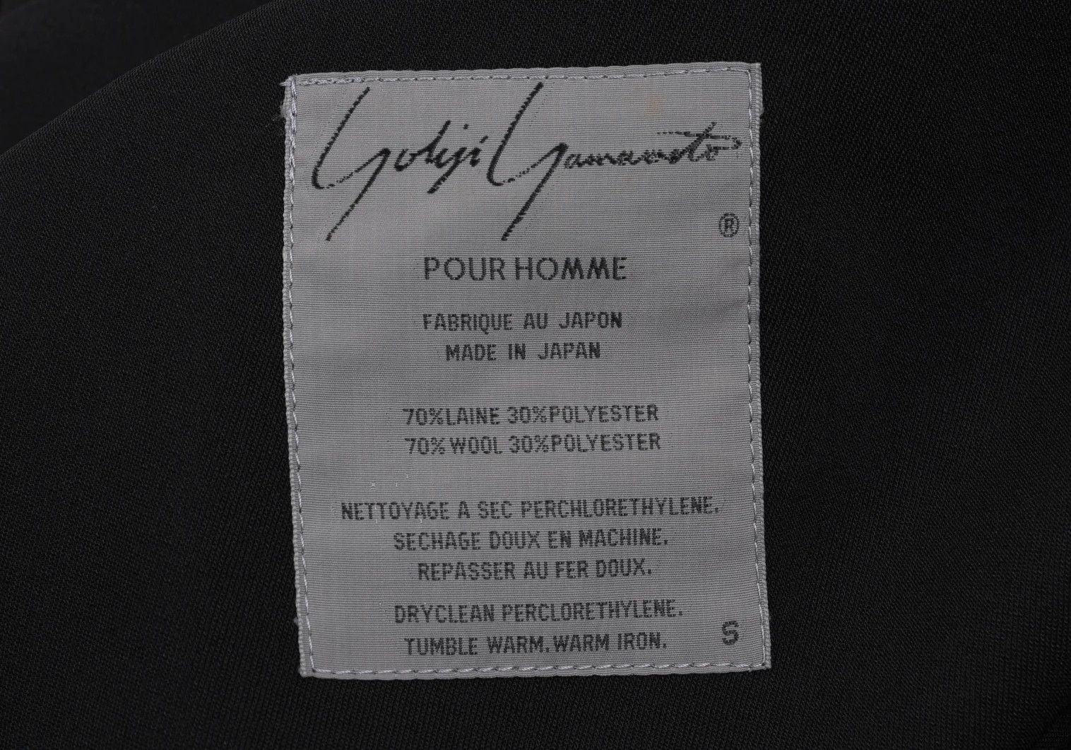 Yohji Yamamoto Yohji Yamamoto Wool-Poly 3B Jacket Black S Size US S / EU 44-46 / 1 - 19 Thumbnail