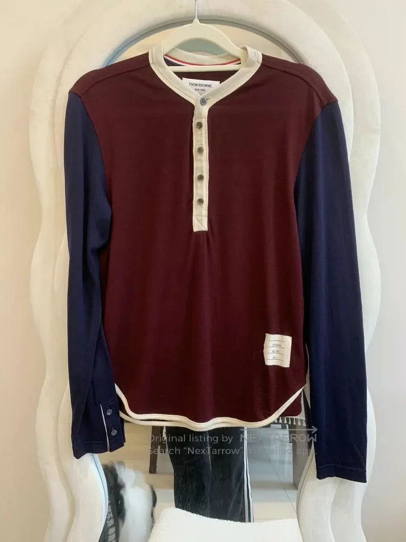 Thom Browne Thom Browne Red Blue Long Sleeve Top . Size US S / EU 44-46 / 1 - 1 Thumbnail