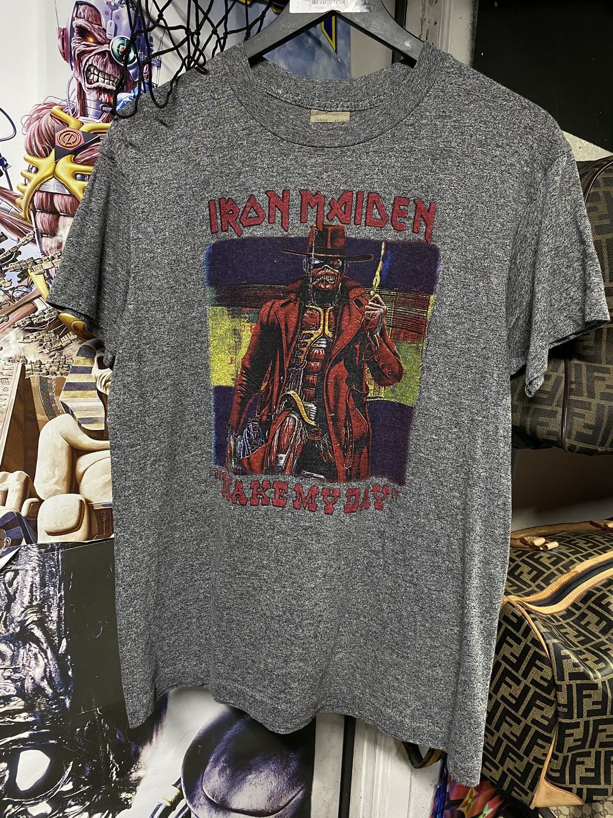 Vintage Vintage 90’s Iron Maiden Band T-Shirt Single Stitch Medium Size US M / EU 48-50 / 2 - 1 Thumbnail