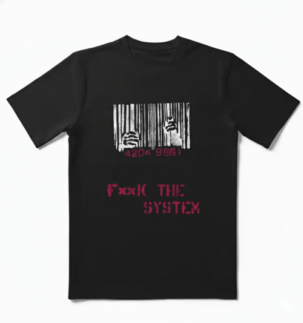 Other Y2K Streetwear Fxxk The System High Quality Black T-Shirt Size US L / EU 52-54 / 3 - 1 Thumbnail
