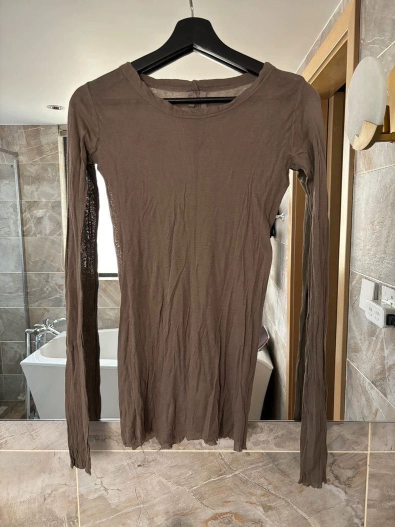 Rick Owens Rick owens Ultra-thin cotton T-shirt 2506-Nextarrow Size US XXS / EU 40 - 1 Thumbnail