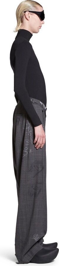 Balenciaga o1mt1gz0824 Graffiti Skater Tailored Pants in Dark Grey Size 32" / US 10 / IT 46 - 6 Thumbnail