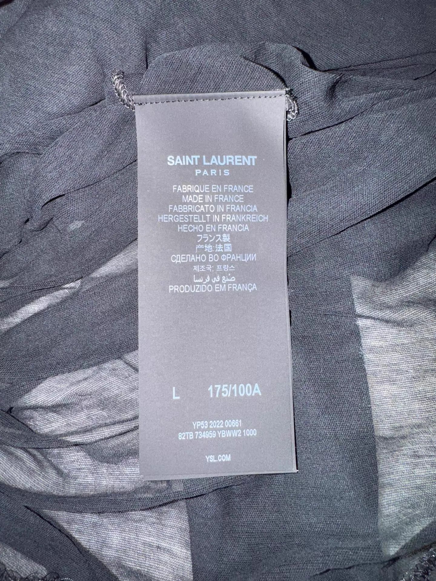 Saint Laurent Paris Saint Laurent Desert Runway Pleated Deep V Sheer Voile TopL Size US L / EU 52-54 / 3 - 5 Thumbnail