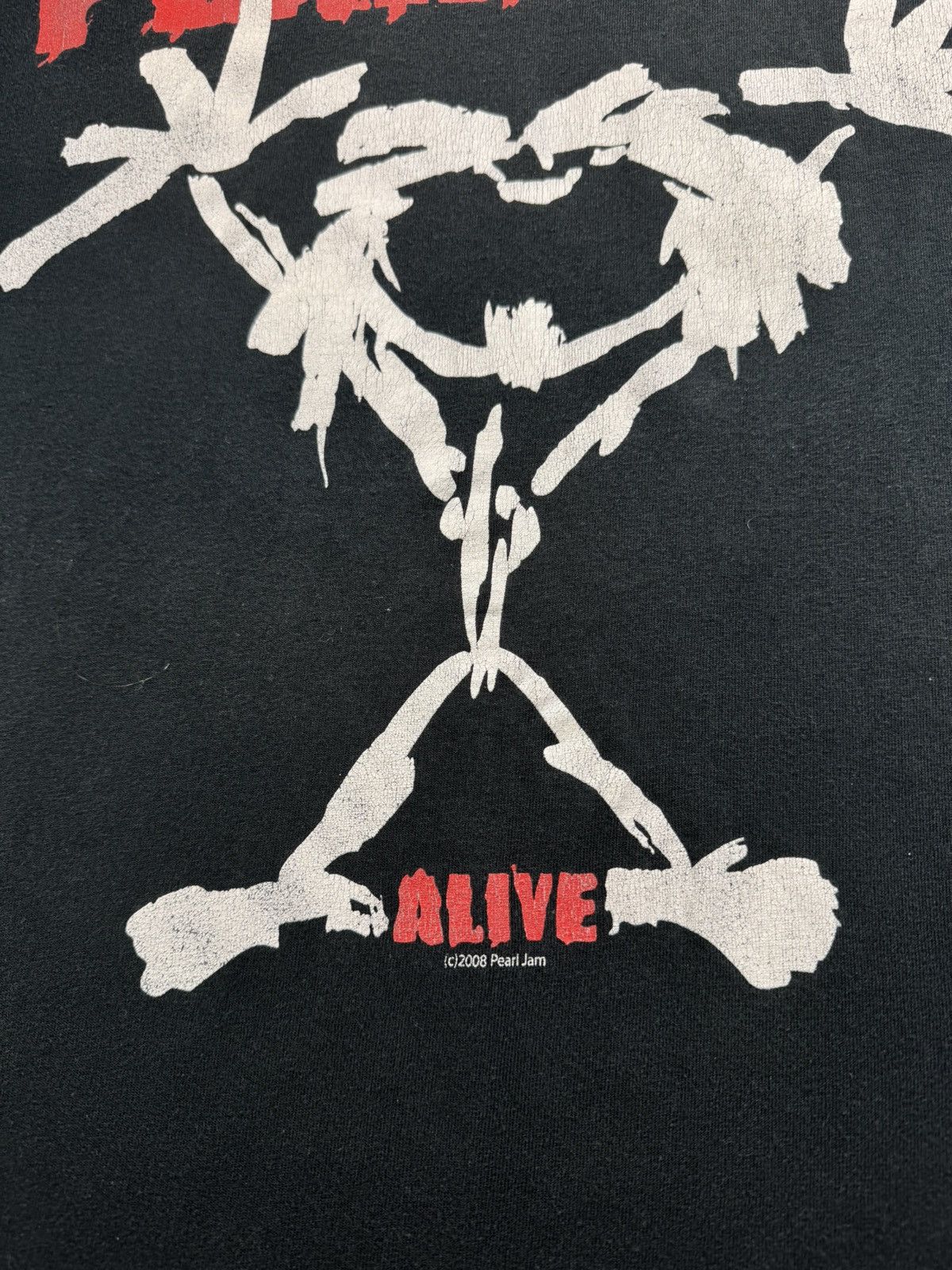 Vintage Pearl Jam 2008 Alive Stickman Men’s Rock Tour Rap Merch Hip Hop T Shirt Jersey Size US L / EU 52-54 / 3 - 9 Thumbnail