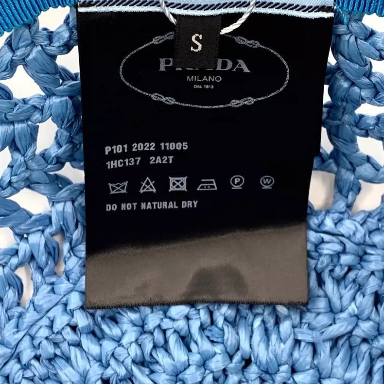 Prada Prada Blue Logo Knit Bucket Hat -2505 Size ONE SIZE - 9 Thumbnail