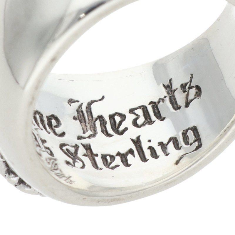 Chrome Hearts Chrome Hearts HEART IN BAND Silver Ring Size ONE SIZE - 4 Thumbnail