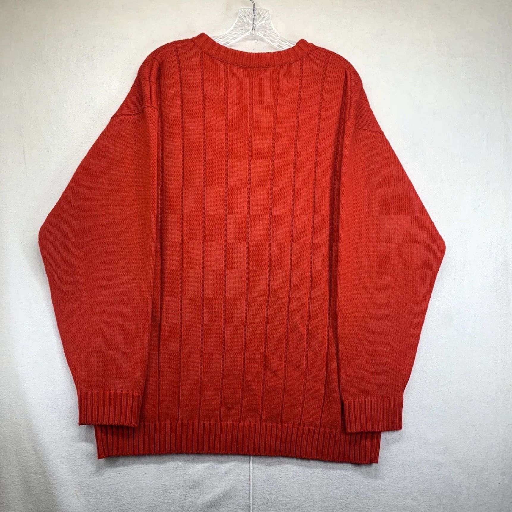 Vintage VINTAGE Ron Chereskin Cable Knit Sweater 2XL Bright Red Lightweight Acrylic Pullover Long Sleeve Casual 90s Y2K Mens Size US XXL / EU 58 / 5 - 2 Thumbnail