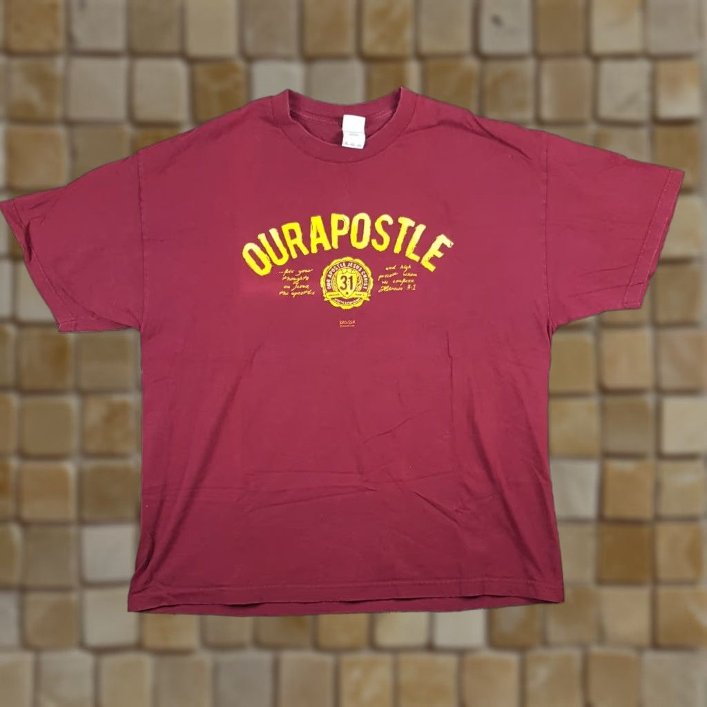 Aeropostale VINTAGE Religious T-Shirt Men 2XL Cotton Y2K Jesus Parody Retro Religious Shirt Red Size US XXL / EU 58 / 5 - 1 Thumbnail