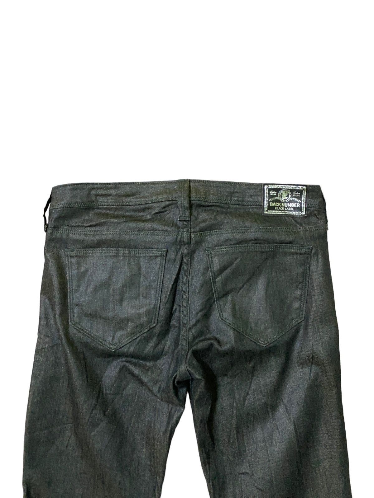 If Six Was Nine × Japanese Brand × Vintage Waxed BACK NUMBER Skinny Low Rise Denim Size US 27 - 11 Thumbnail