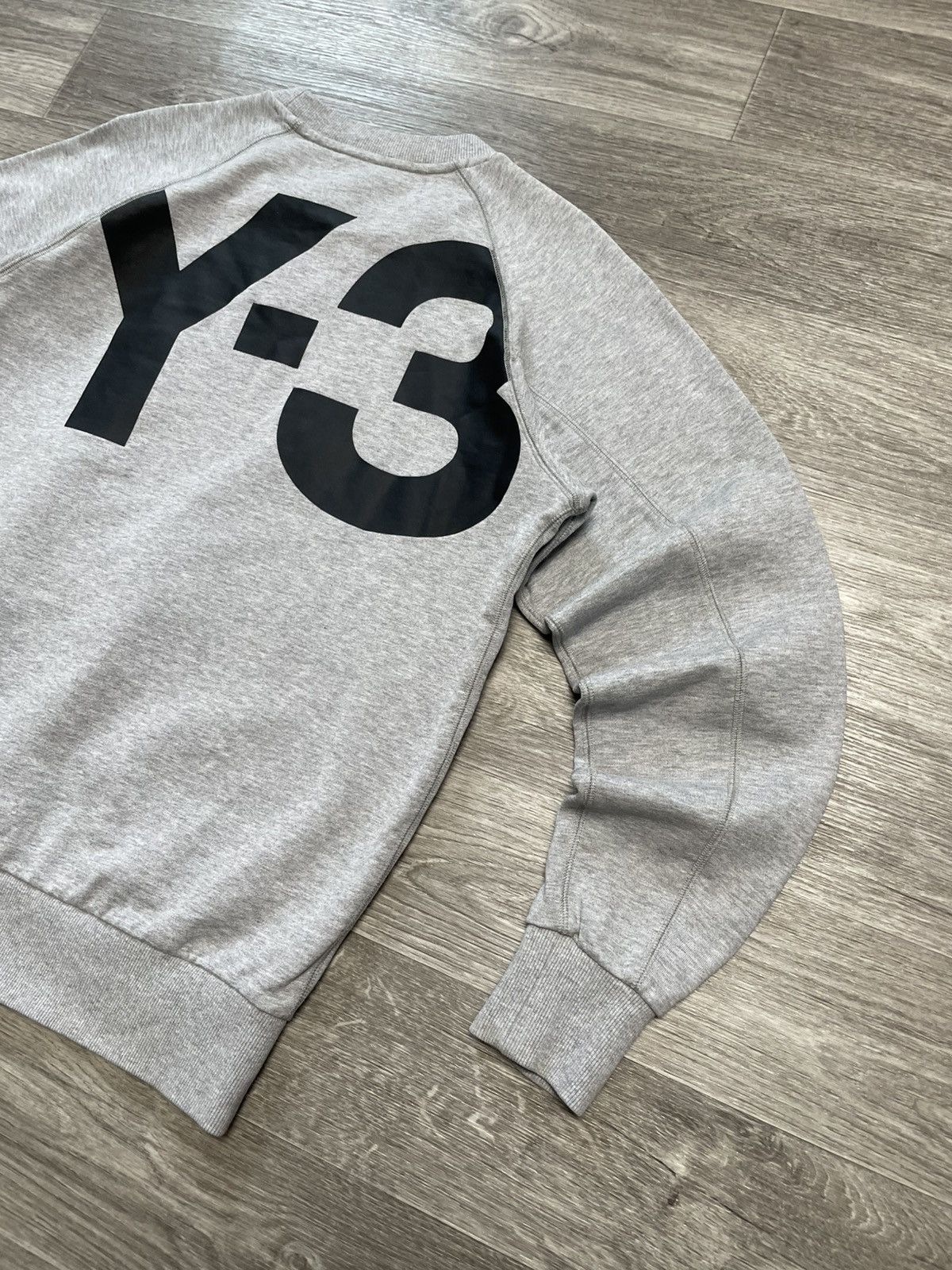 Yohji Yamamoto Yohji Yamamoto x Adidas Y-3 Big Logo Gray Sweatshirt Size US M / EU 48-50 / 2 - 19 Thumbnail