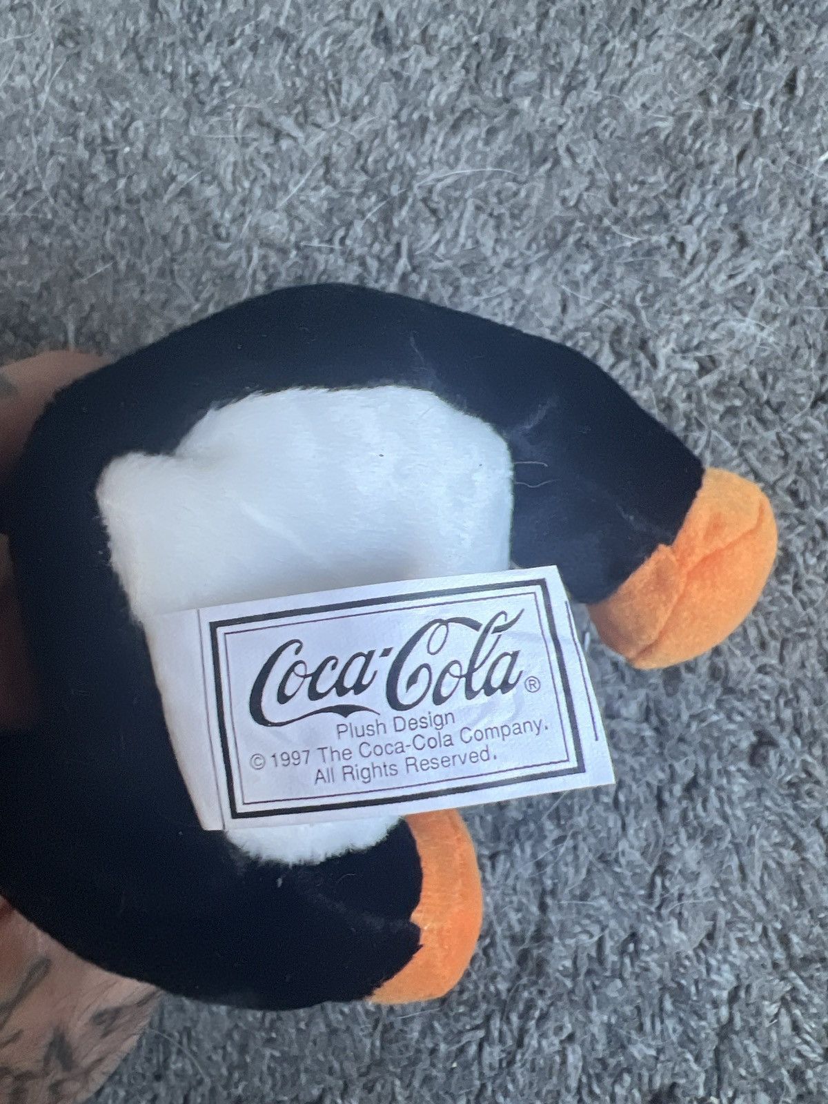 Coca Cola 1997 Coca-Cola Penguin In Snowflake Cap Bean Bag Plush Size ONE SIZE - 6 Thumbnail