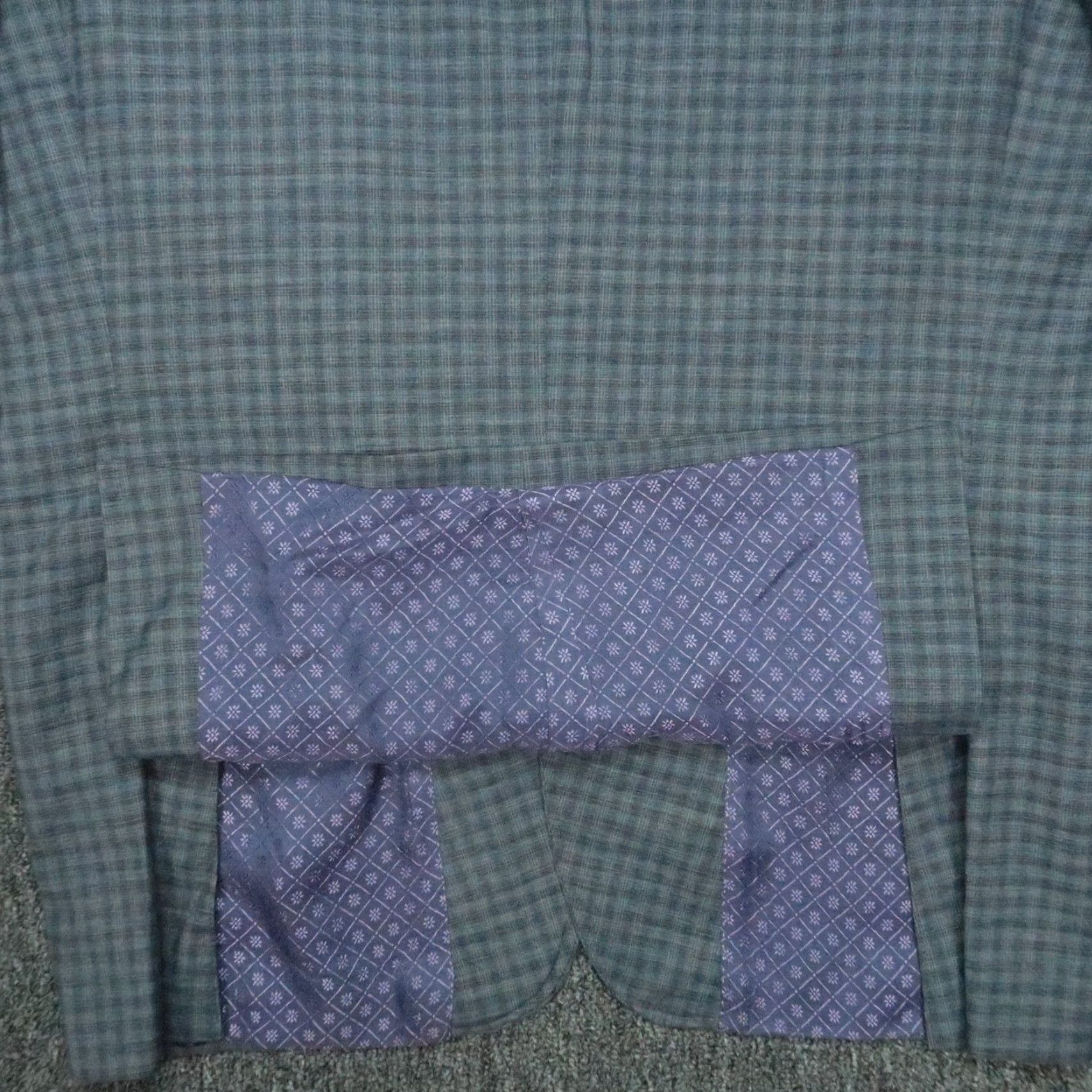 Ted Baker Ted Baker Blazer Mens 42R Gray Blue Endurance Plaid Wool Jacket Size 42R - 7 Thumbnail